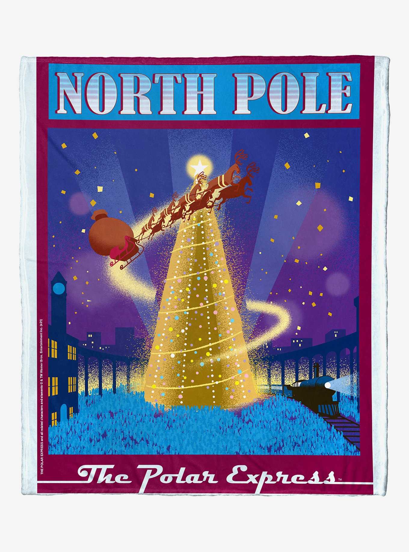 The Polar Express The North Pole Silk Touch Throw Blanket, , hi-res