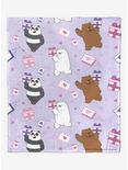 We Bare Bears Love Letters Silk Touch Throw, , hi-res