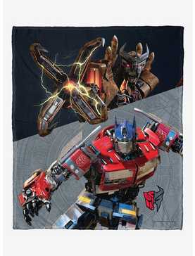 Transformers: Rise Of The Beasts Scourge Versus Optimus Prime Silk Touch Throw, , hi-res