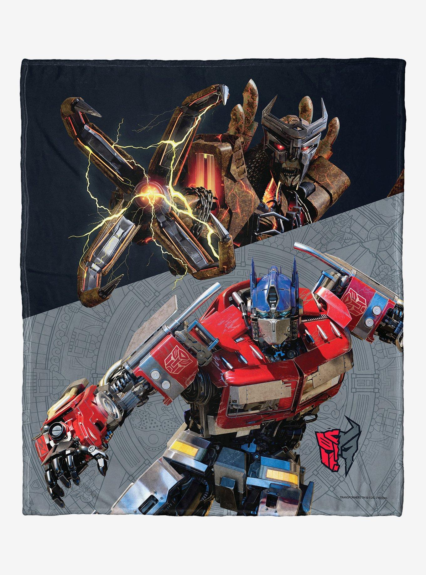 Transformers: Rise Of The Beasts Scourge Versus Optimus Prime Silk Touch Throw, , hi-res