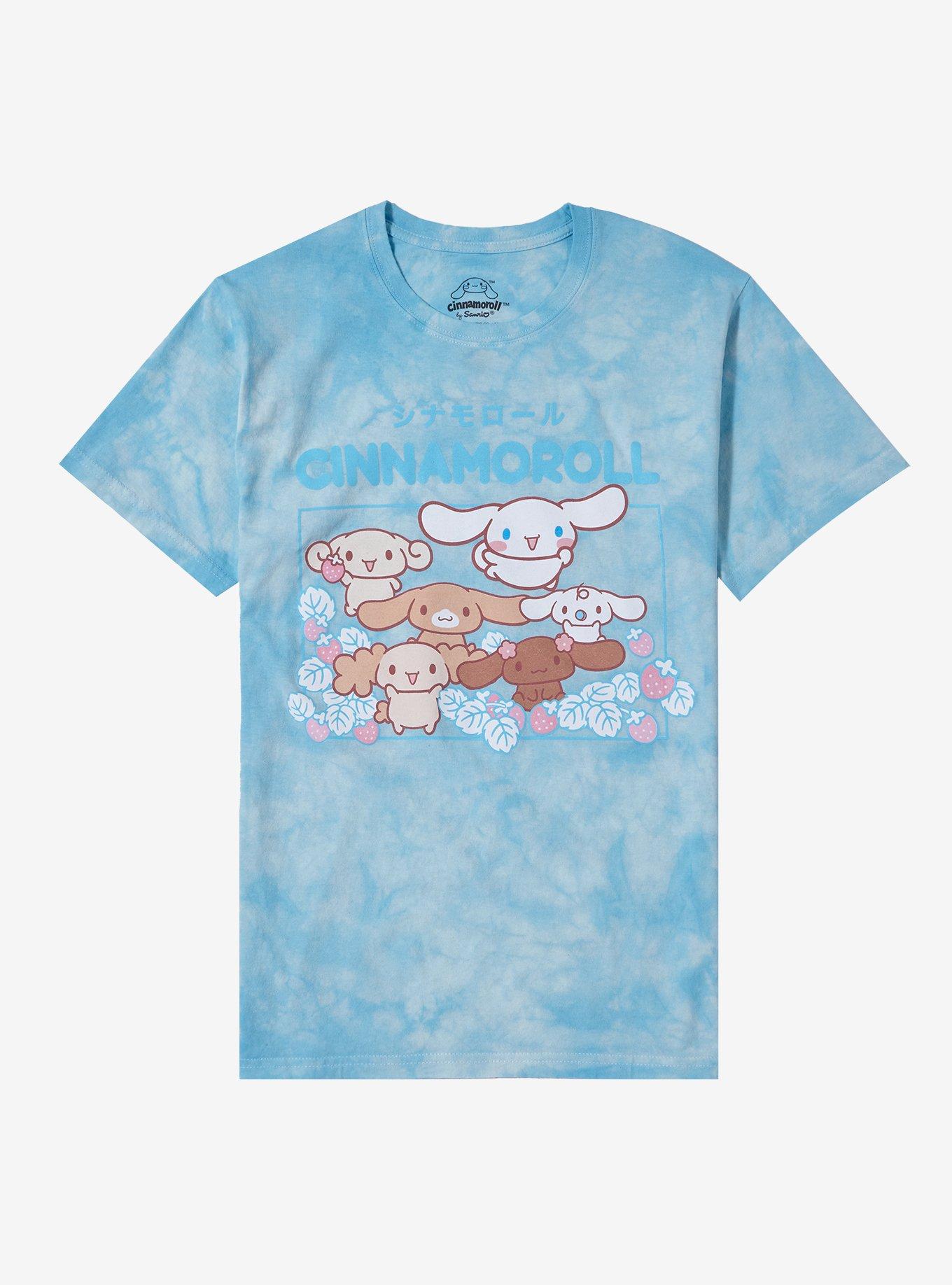 Cinnamoroll Family Strawberry Tie-Dye Boyfriend Fit Girls T-Shirt