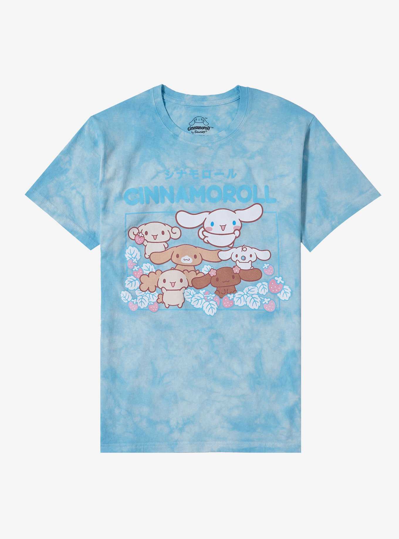 Cinnamoroll Family Strawberry Tie-Dye Boyfriend Fit Girls T-Shirt, , hi-res