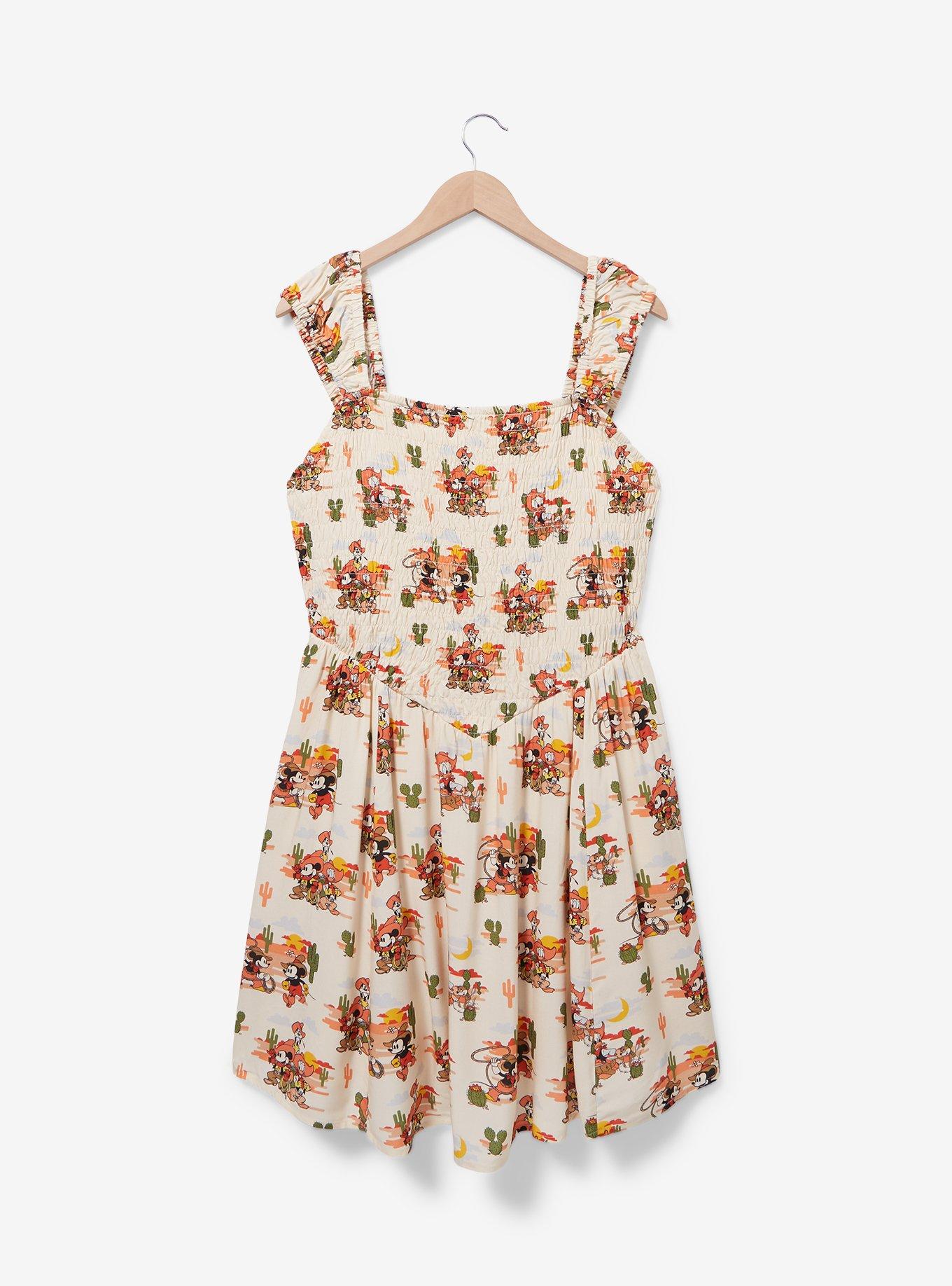 Disney Mickey Mouse and Friends Western Plus Size Smock Dress — BoxLunch Exclusive, , hi-res