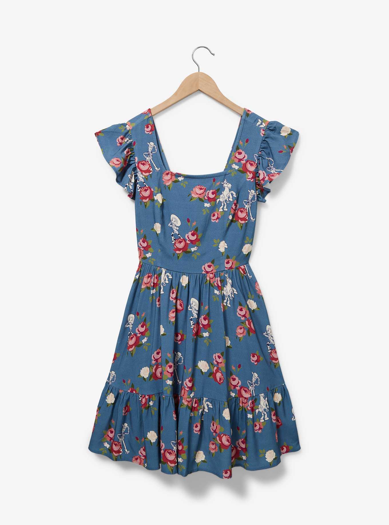 Her Universe Disney Pixar Toy Story Woody's Roundup Floral Tie-Back Dress — BoxLunch Exclusive, , hi-res
