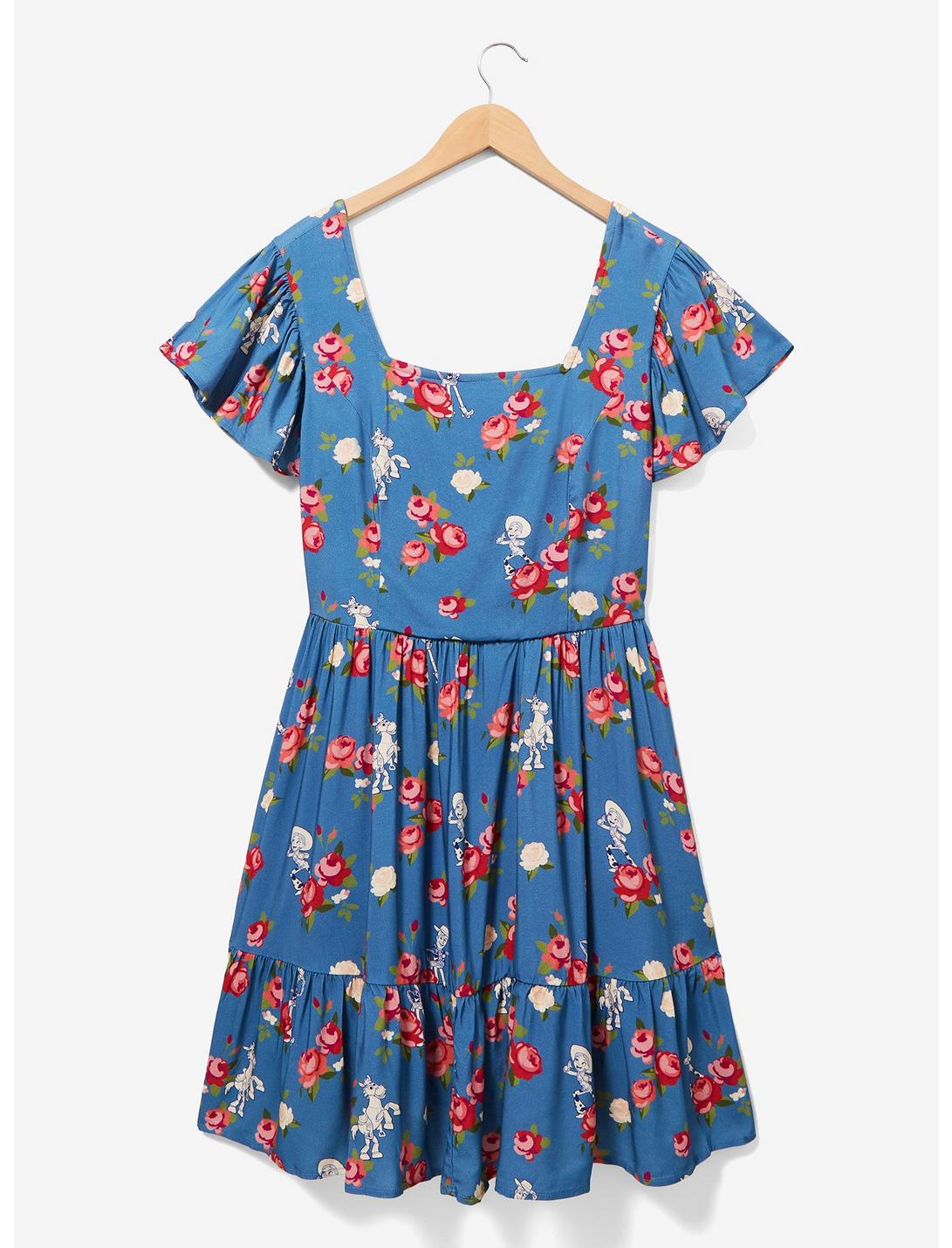 Her Universe Disney Pixar Toy Story Floral Tie Back Plus Size Dress — BoxLunch Exclusive, NAVY, hi-res