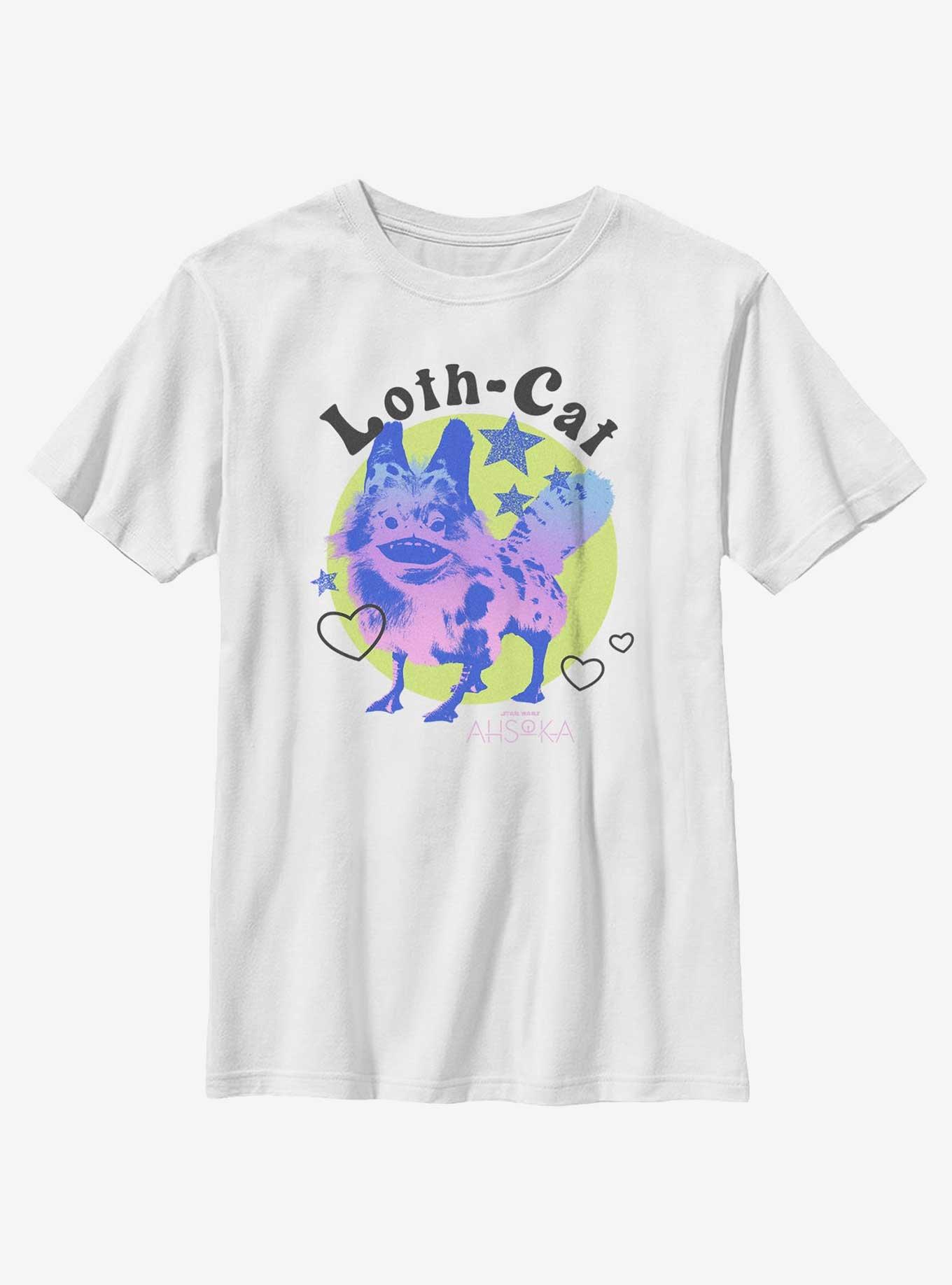 Star Wars Ahsoka Loth-Cat Cuteness Youth T-Shirt, WHITE, hi-res