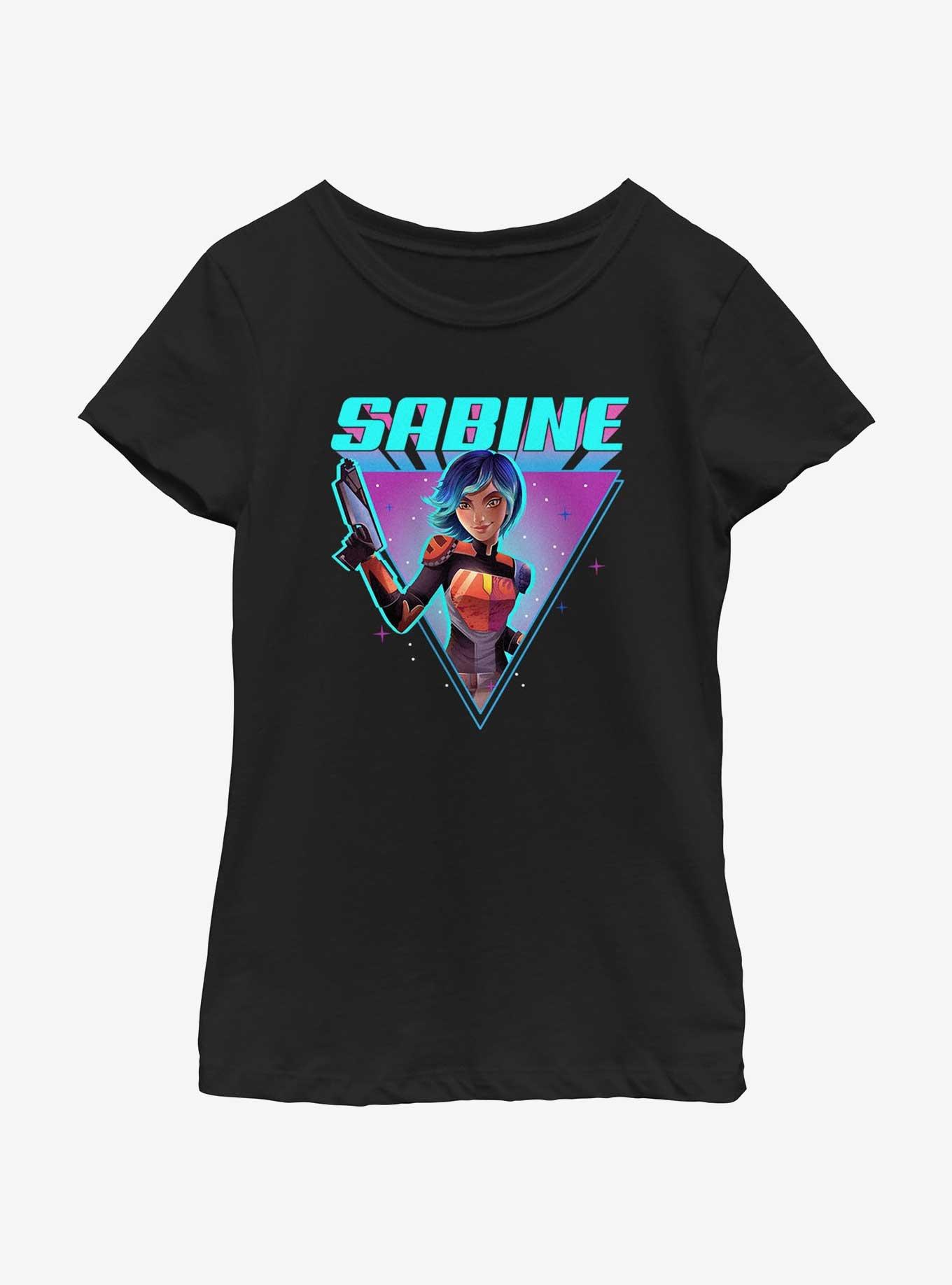 Star Wars: Forces of Destiny Sabine Hero Triangle Girls Youth T-Shirt, BLACK, hi-res