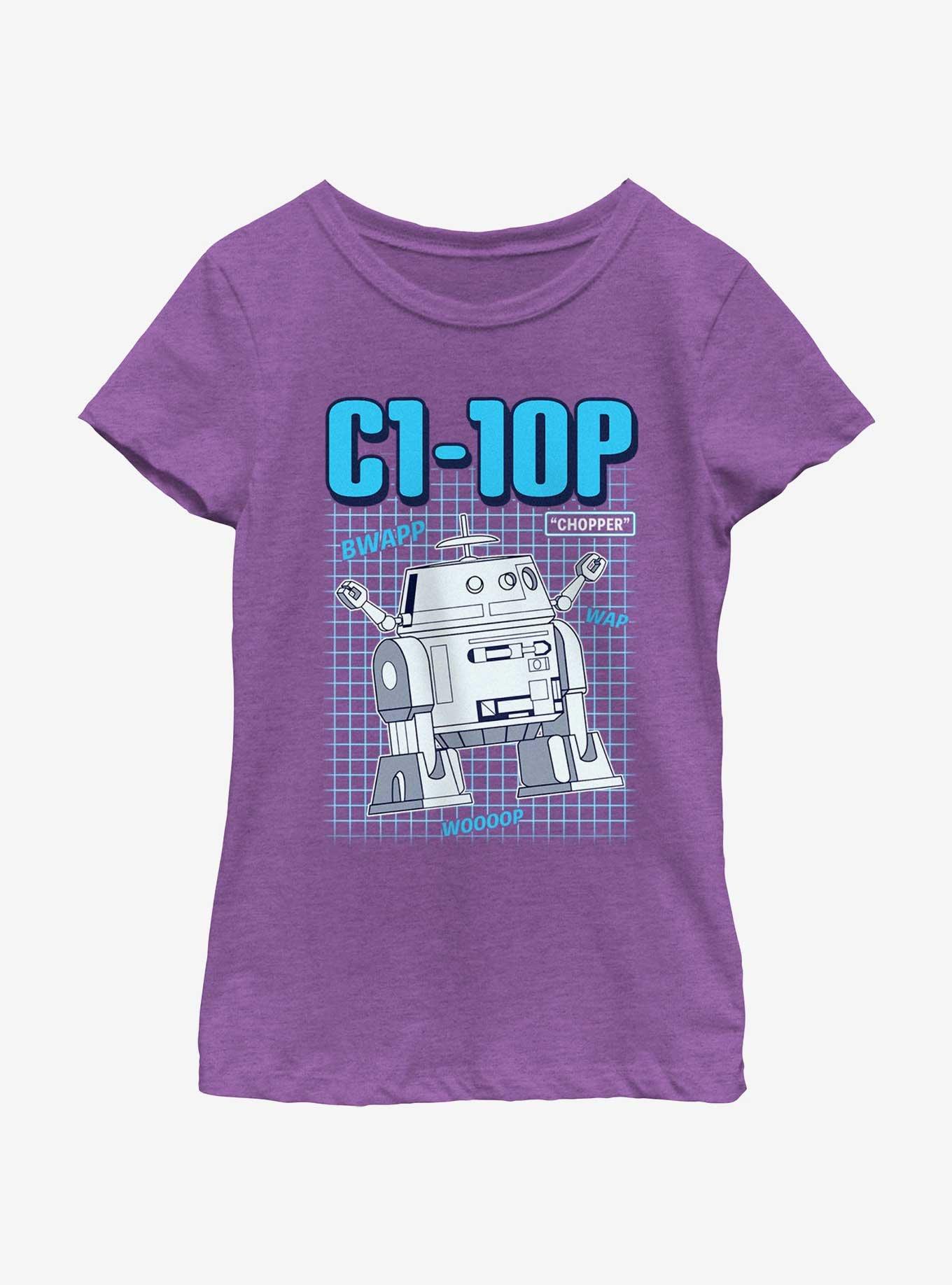 Star Wars: Forces of Destiny Chopper Schematics Girls Youth T-Shirt, , hi-res