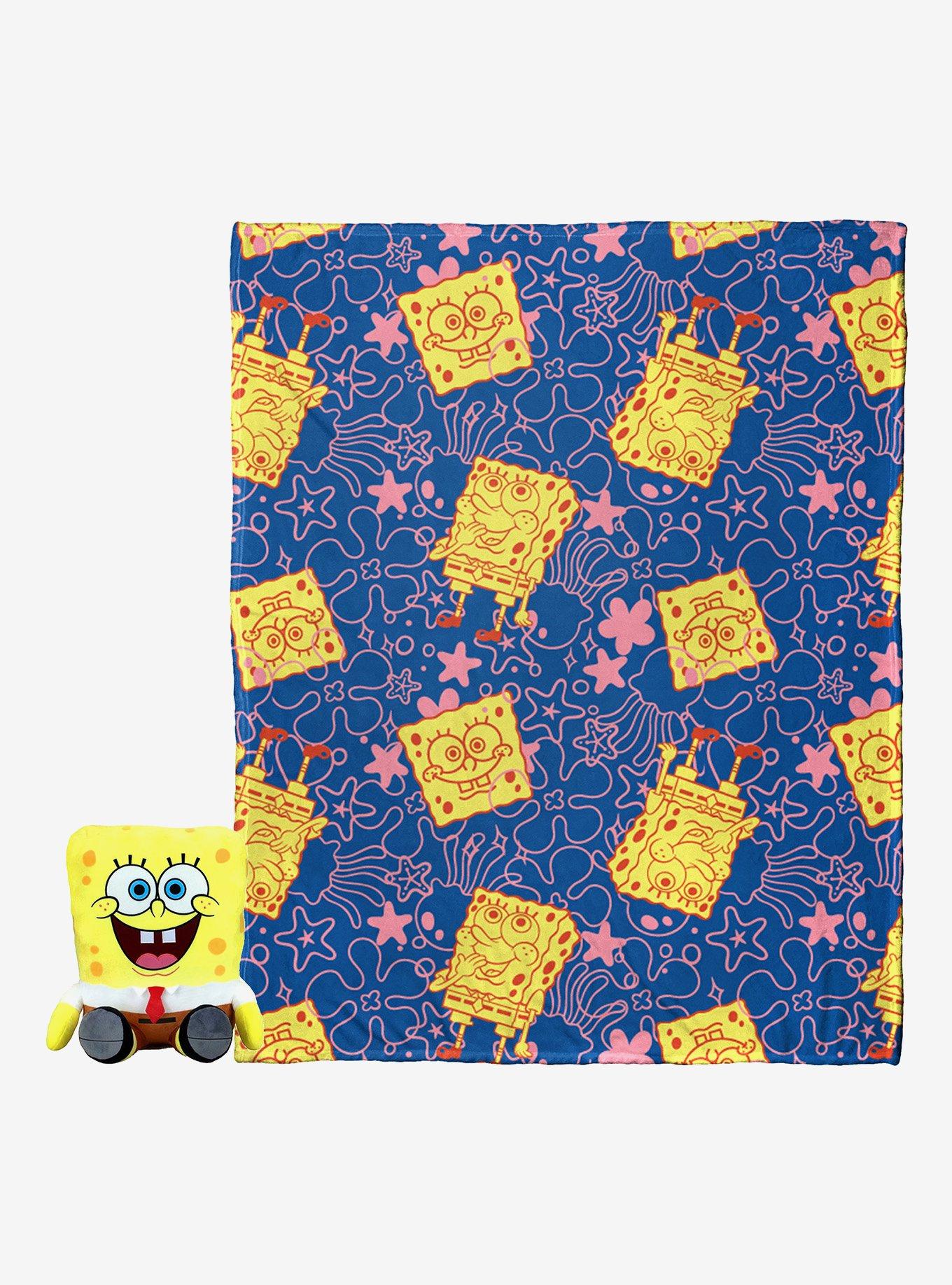 SpongeBob SquarePants Character Hugger Pillow And Silk Touch Throw Set, , hi-res