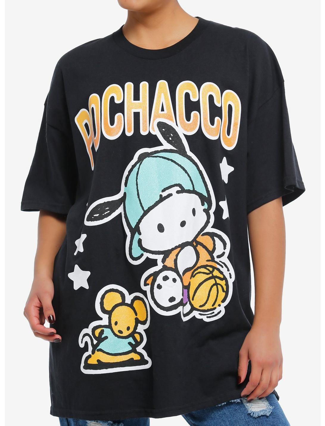 Pochacco Baller Glitter Girls Oversized T-Shirt, MULTI, hi-res