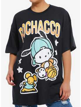 Pochacco Baller Glitter Girls Oversized T-Shirt, , hi-res