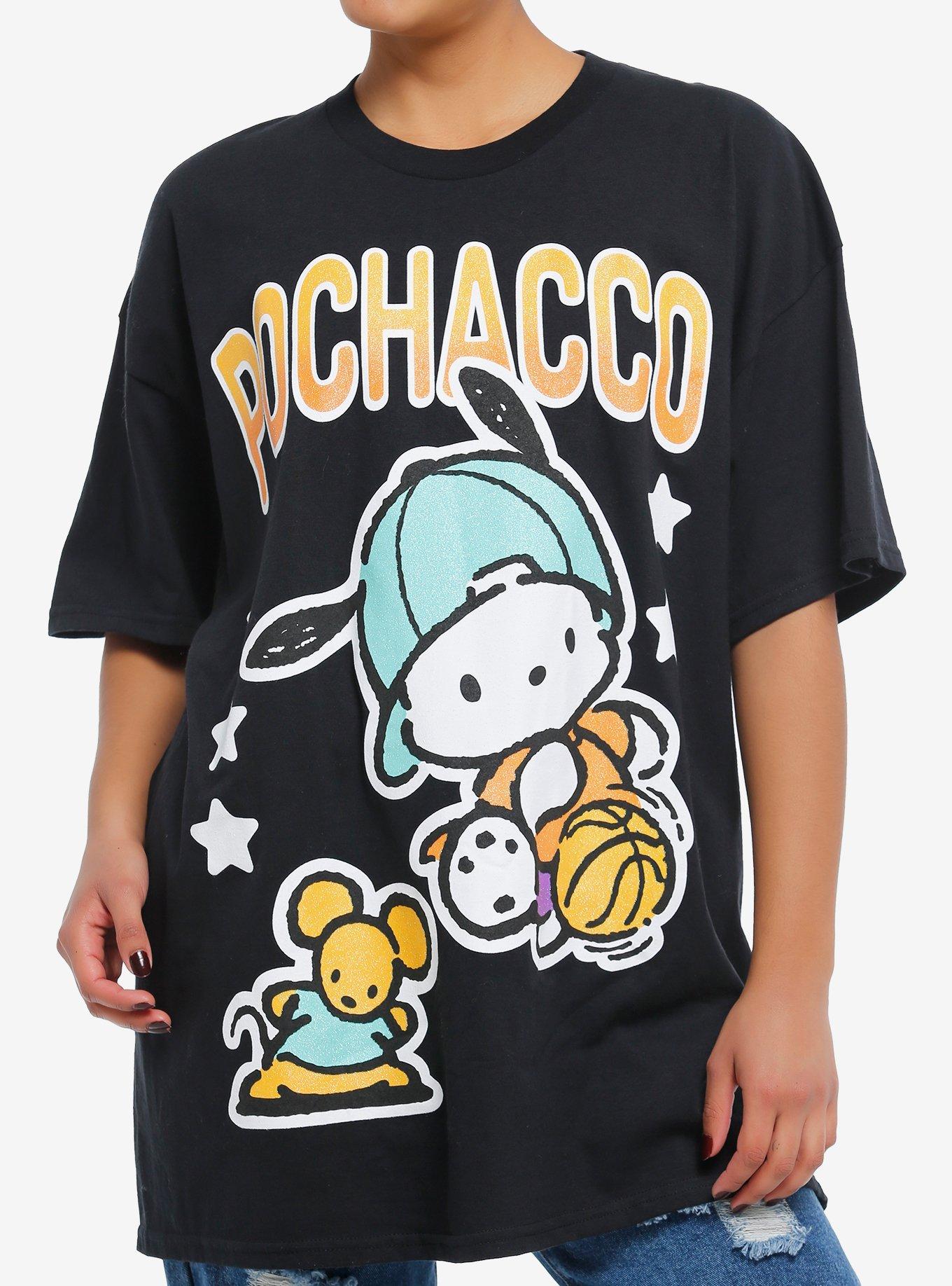 Pochacco Baller Glitter Girls Oversized T-Shirt, MULTI, hi-res