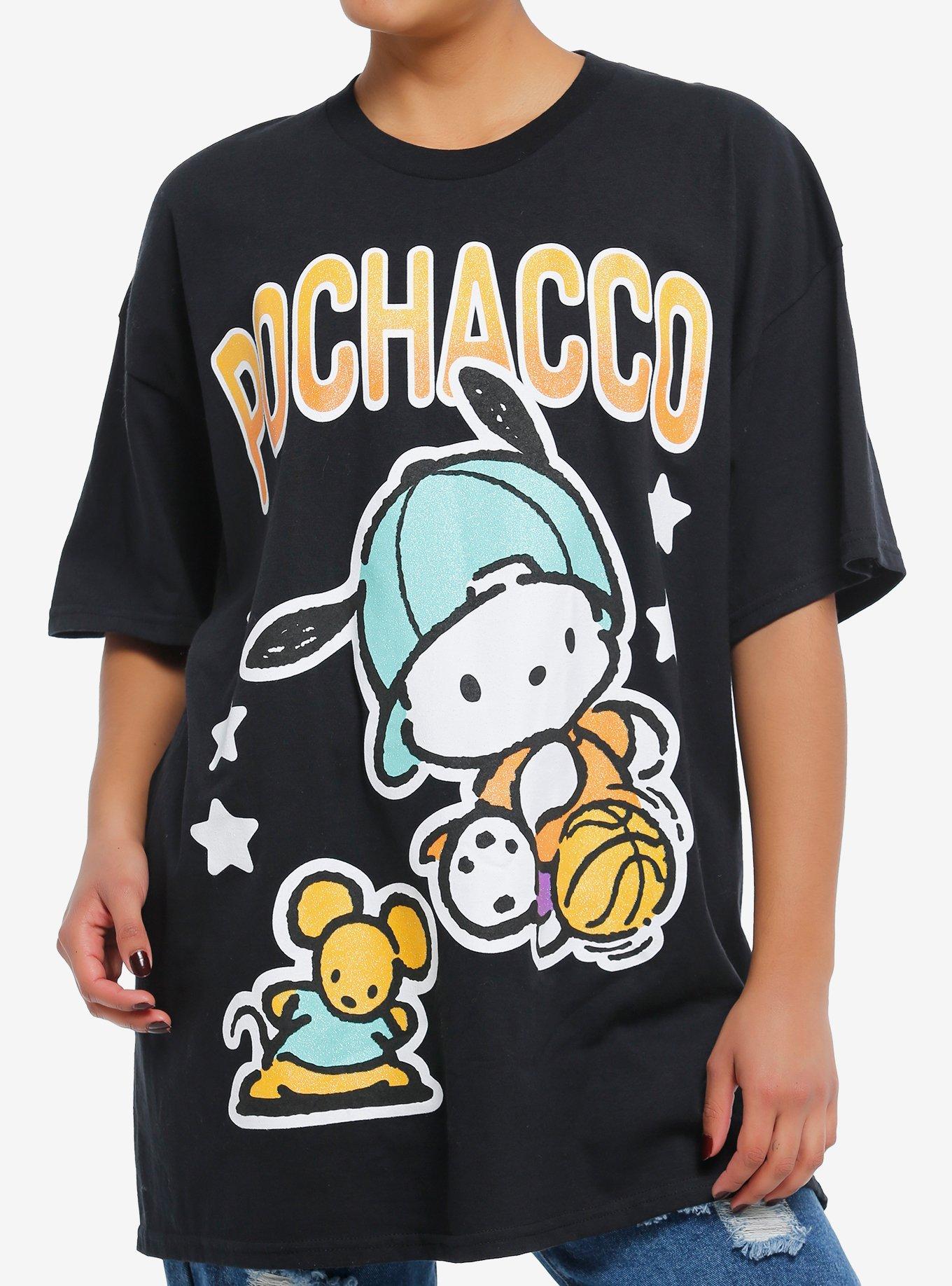 Hot Topic Pochacco Baller Glitter Girls Oversized T-Shirt