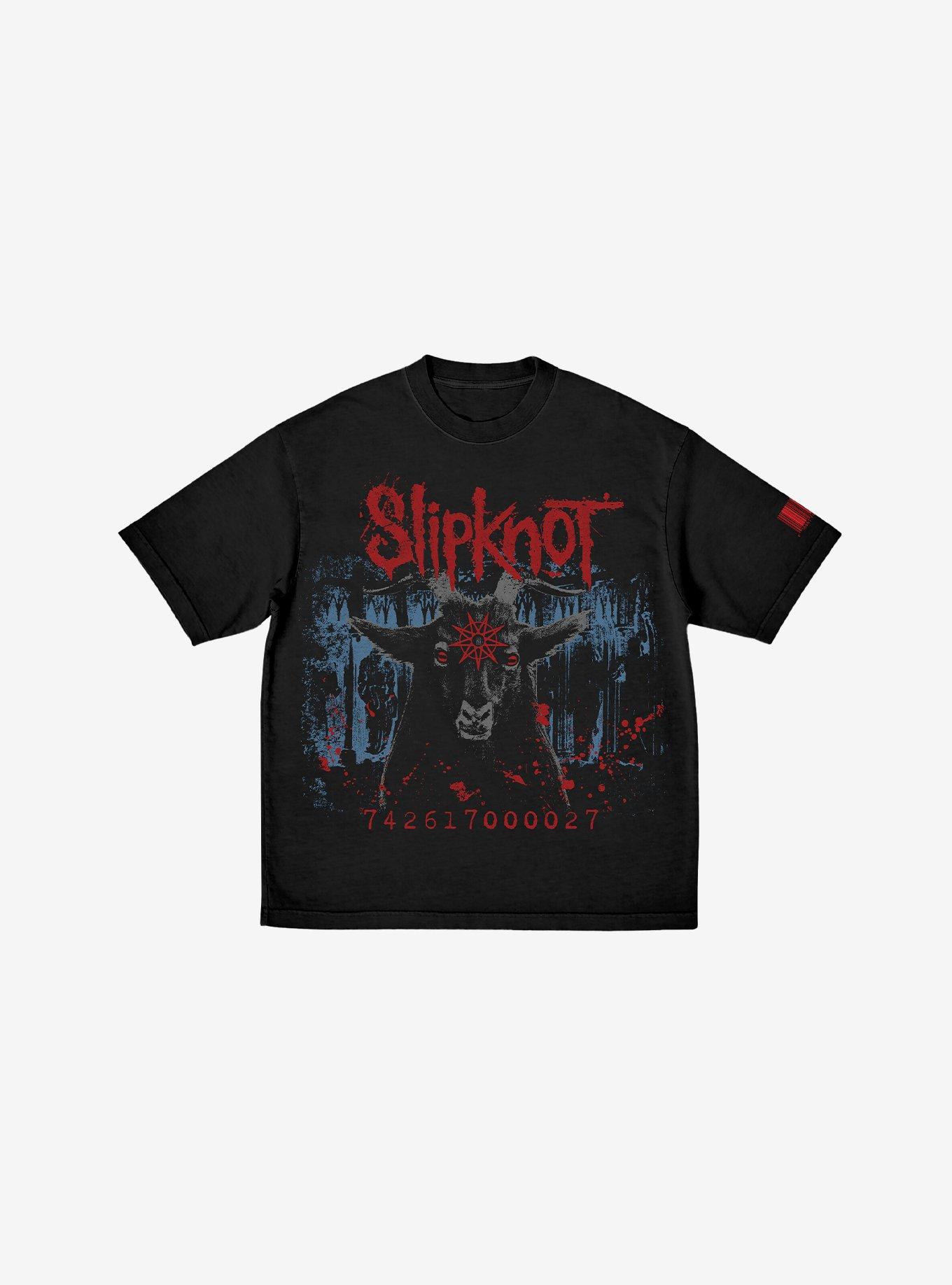 Slipknot Goat Star Boyfriend Fit Girls T-Shirt, BLACK, hi-res