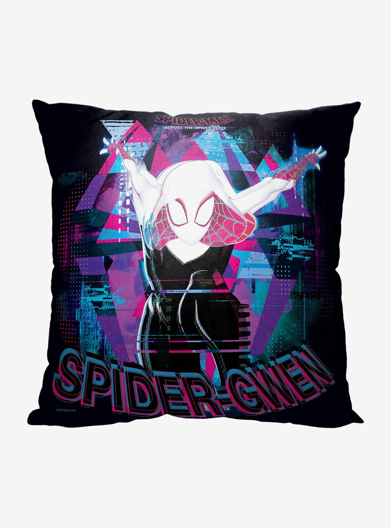 Marvel Spider-Man Across The Spiderverse Glitchy Gwen Printed Throw Pillow, , hi-res