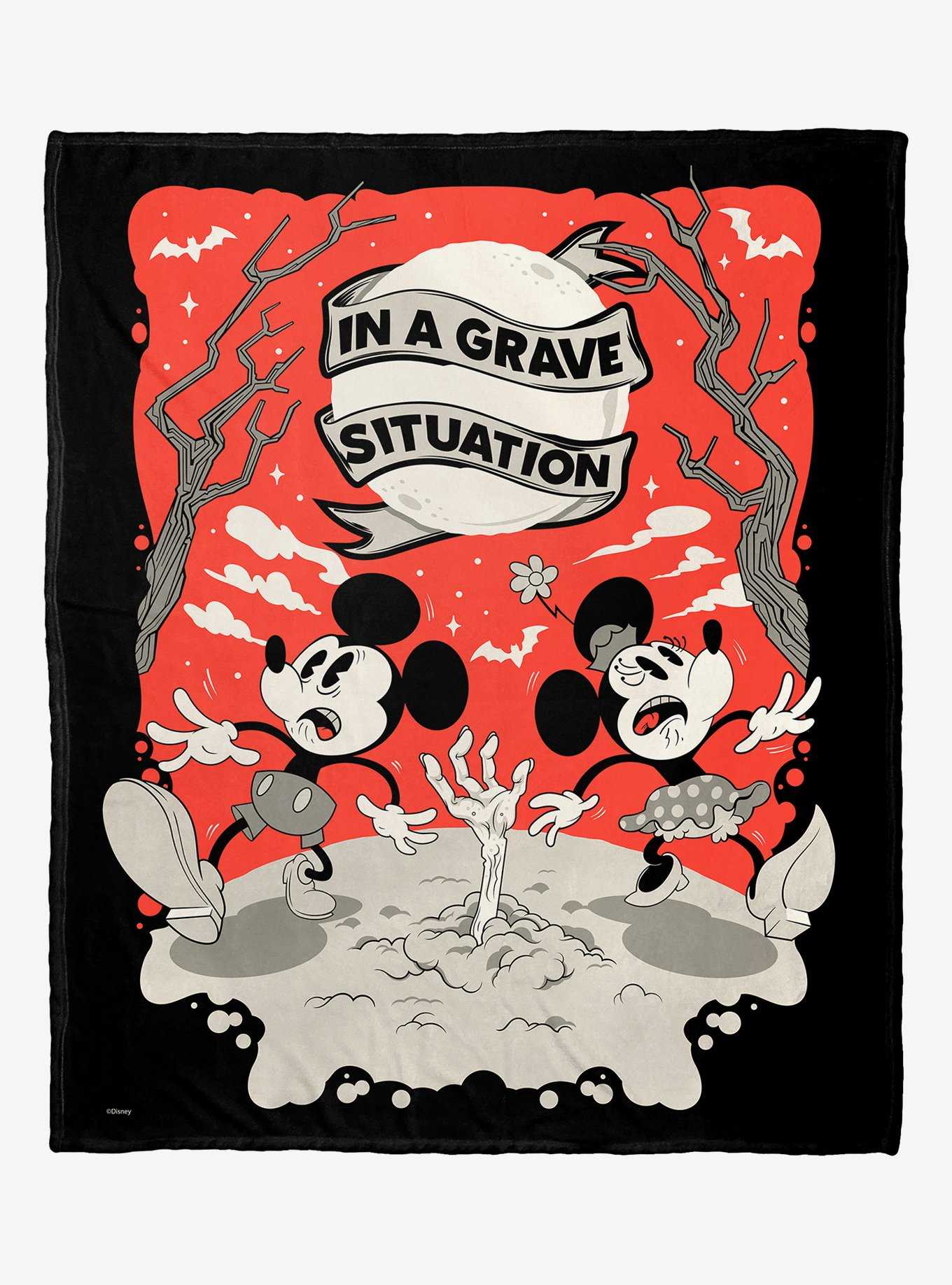 Disney Mickey Mouse Grave Situation Silk Touch Throw, , hi-res