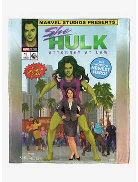Marvel She Hulk Comic Cover Silk Touch Throw, , hi-res