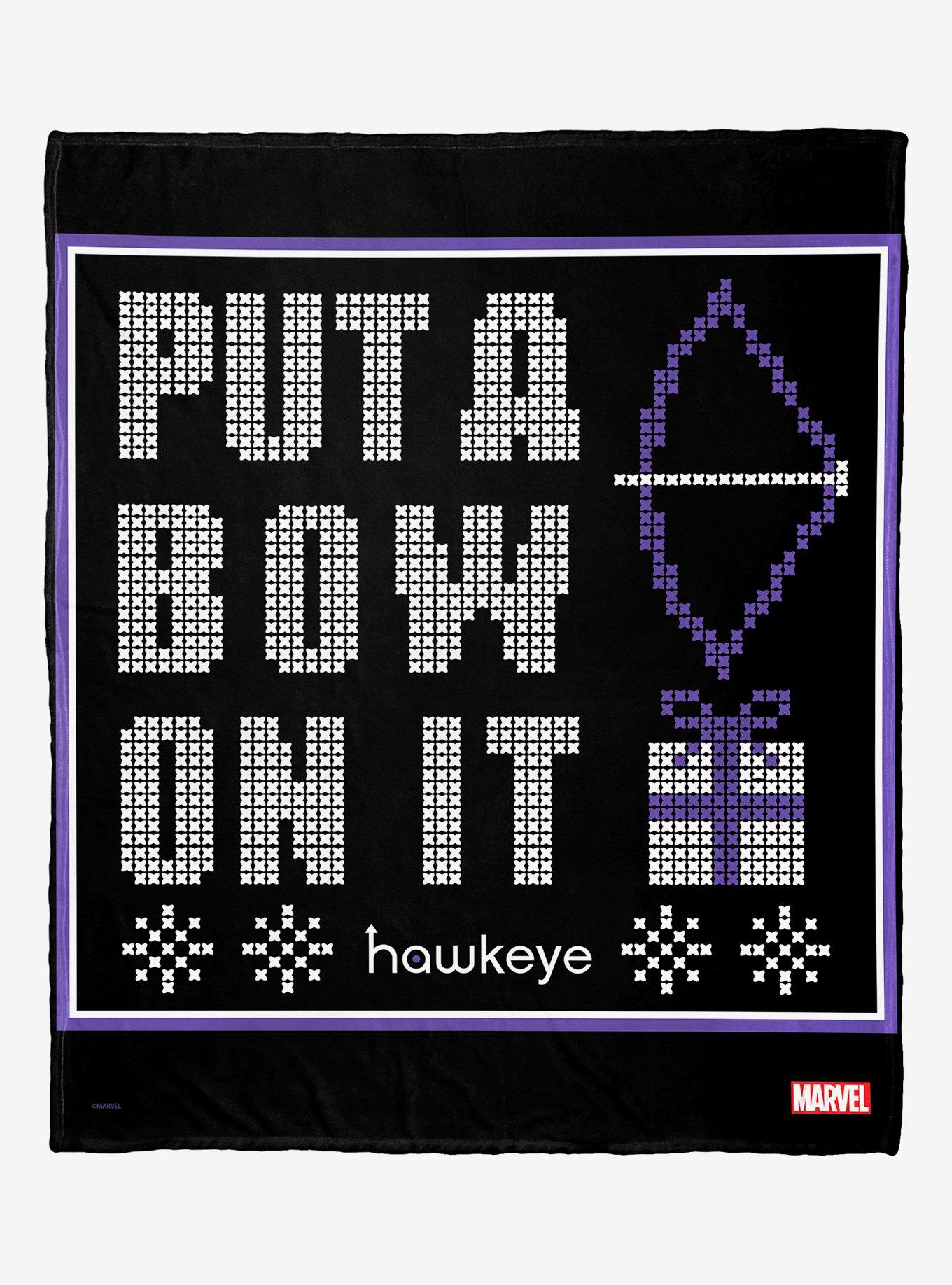 Marvel Hawkeye Put A Bow On It Silk Touch Throw Blanket, , hi-res