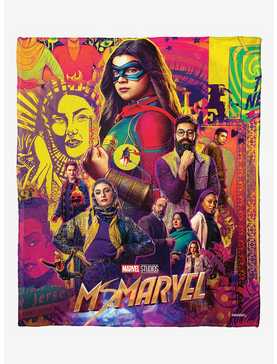 Marvel Ms Marvel Poster Silk Touch Throw Blanket, , hi-res