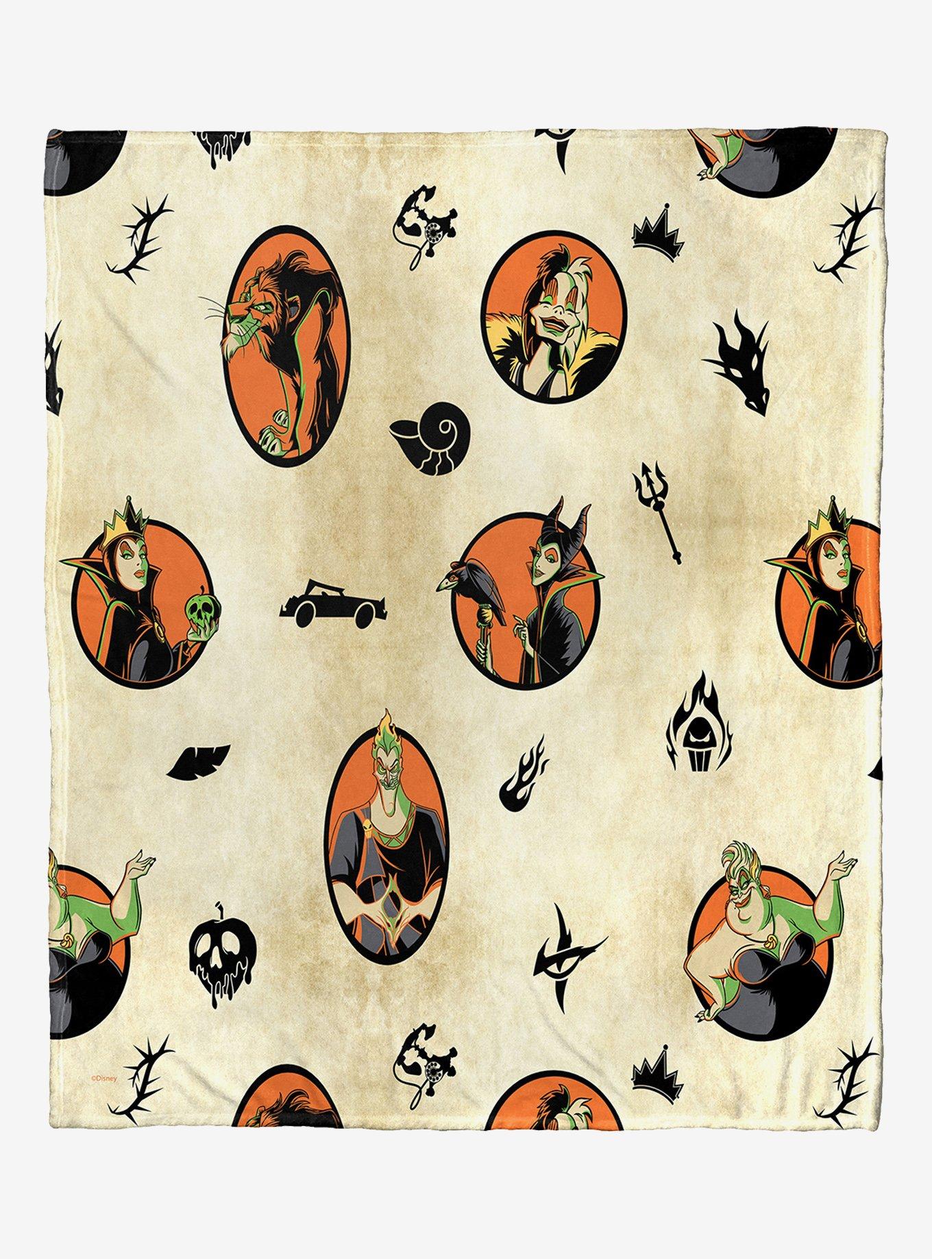 Disney Villains Villainous Pattern Silk Touch Throw Blanket, , hi-res