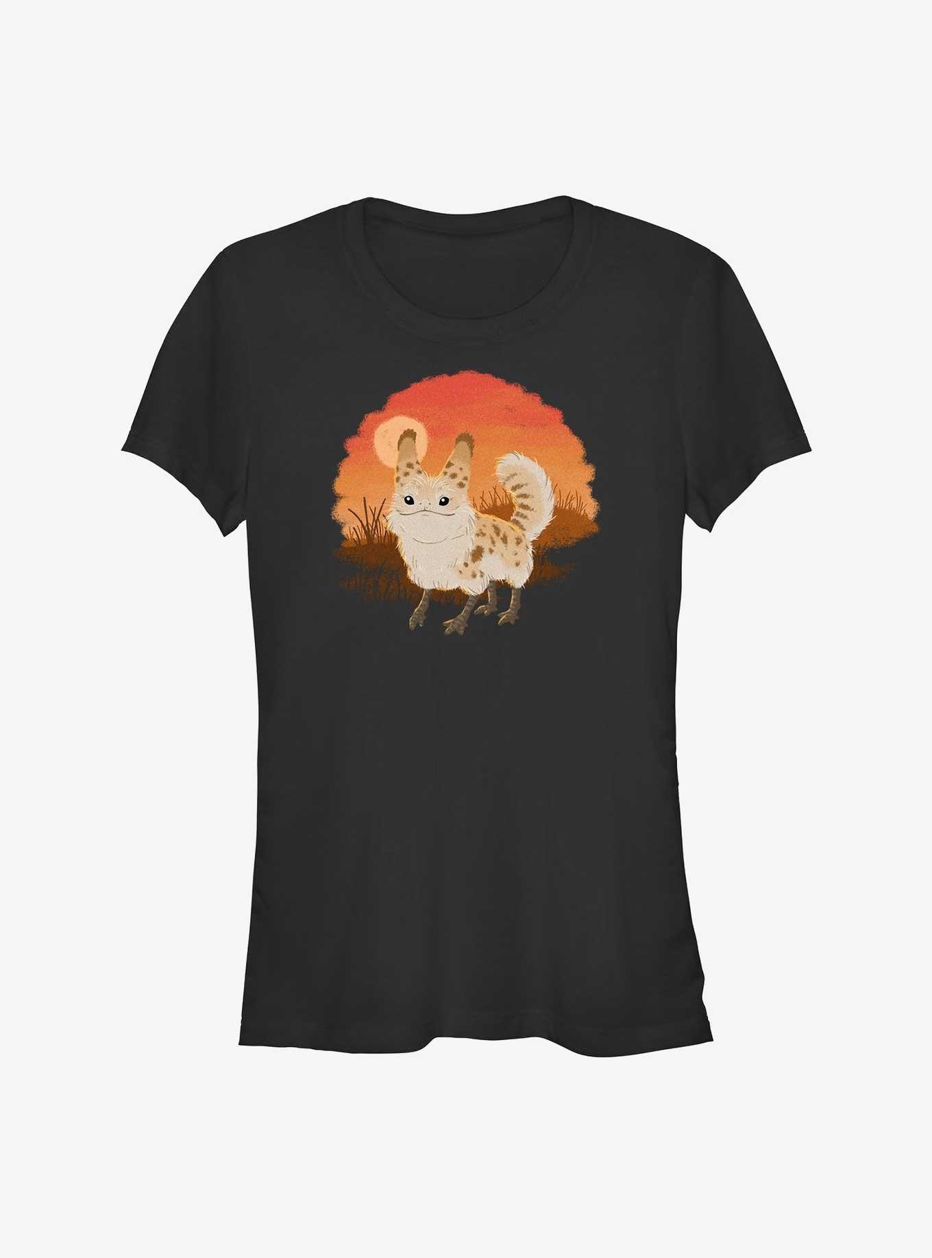 Star Wars Ahsoka Fluffy Loth-Cat Sunset Girls T-Shirt, BLACK, hi-res