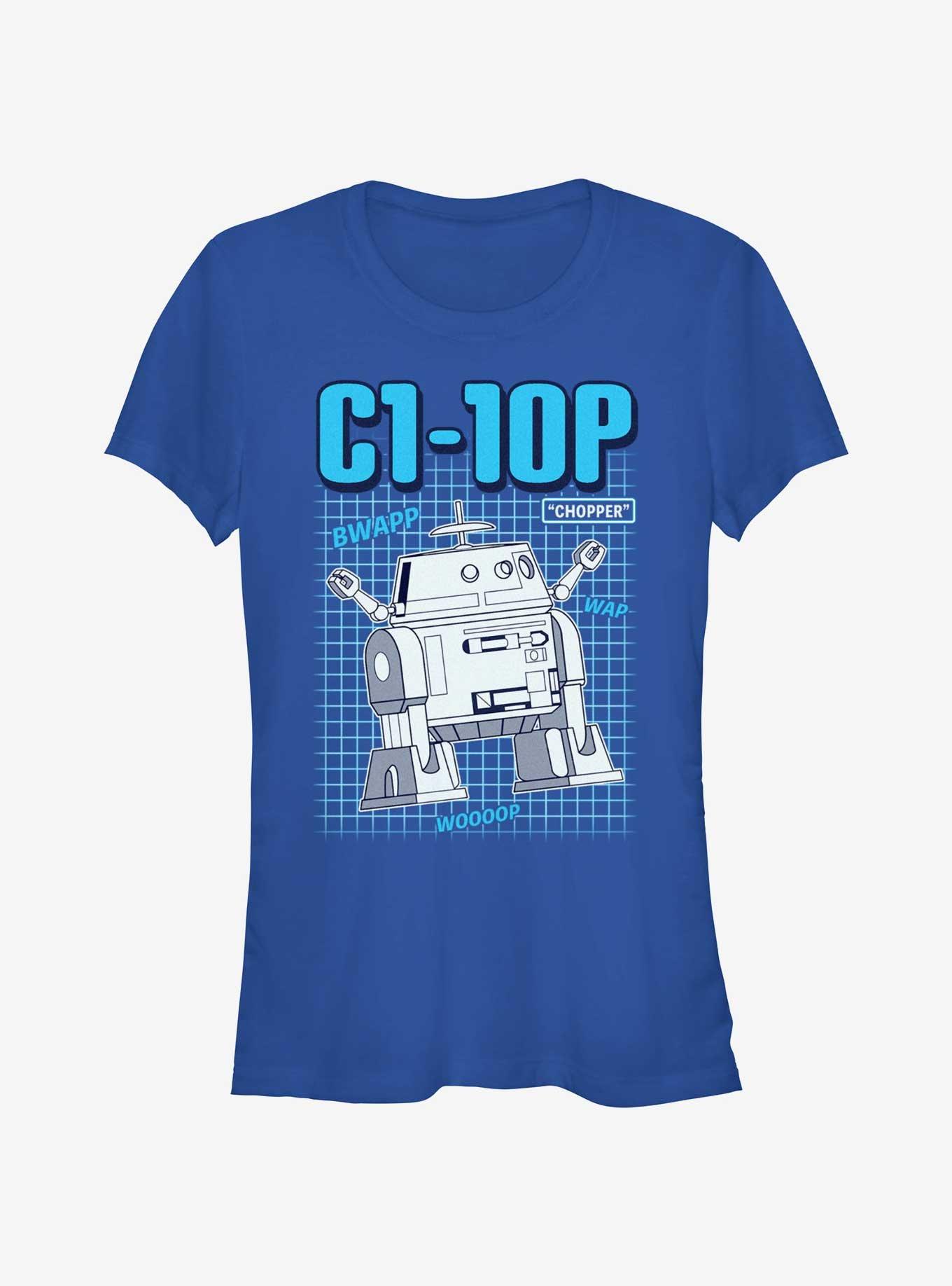 Star Wars: Forces of Destiny Chopper Schematics Girls T-Shirt, ROYAL, hi-res