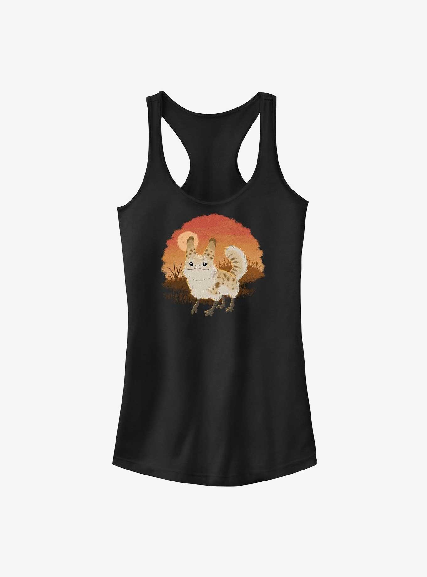 Star Wars Ahsoka Fluffy Loth-Cat Sunset Girls Tank, BLACK, hi-res