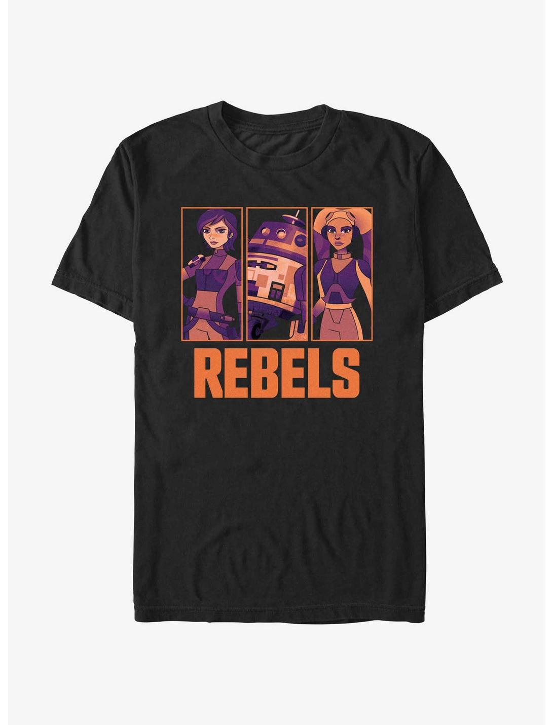 Star Wars: Forces of Destiny Rebels Sabine Chopper and Hera T-Shirt, BLACK, hi-res