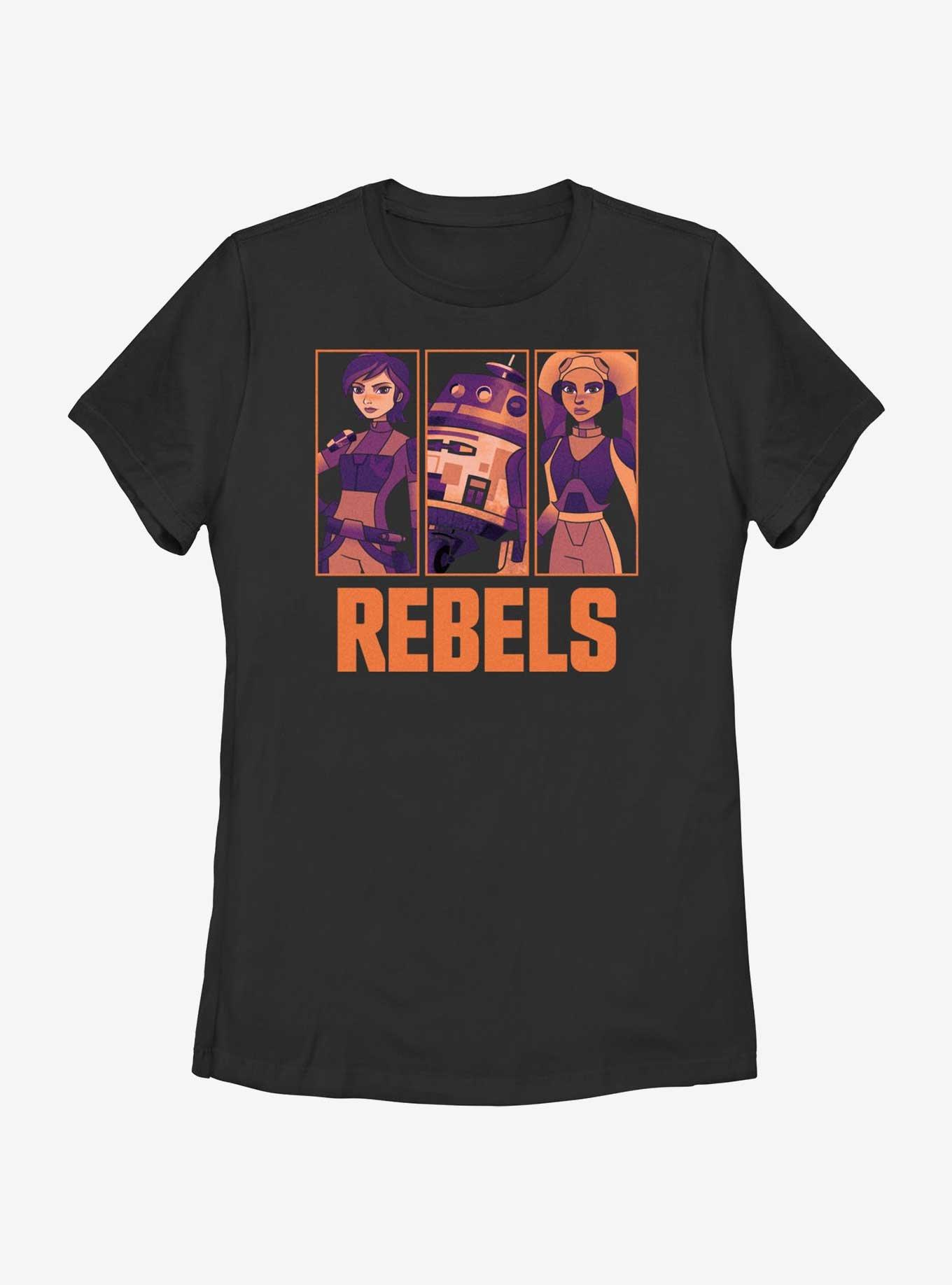 Star Wars: Forces of Destiny Rebels Sabine Chopper and Hera Womens T-Shirt, BLACK, hi-res