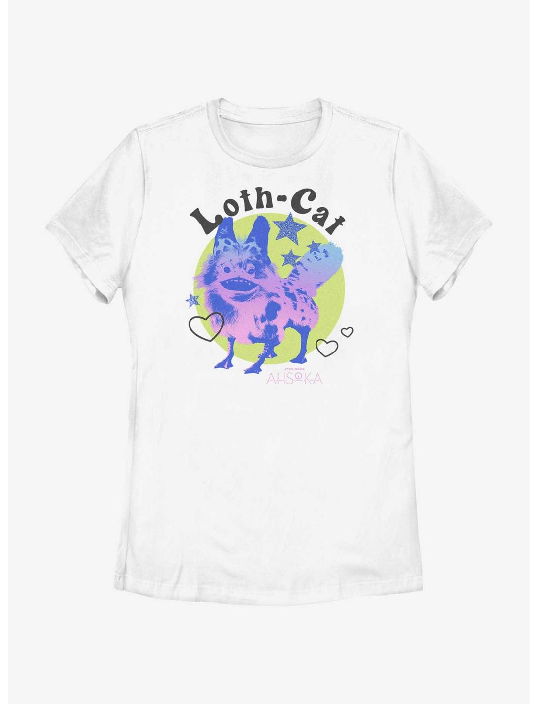 Star Wars Ahsoka Loth-Cat Cuteness Womens T-Shirt, WHITE, hi-res