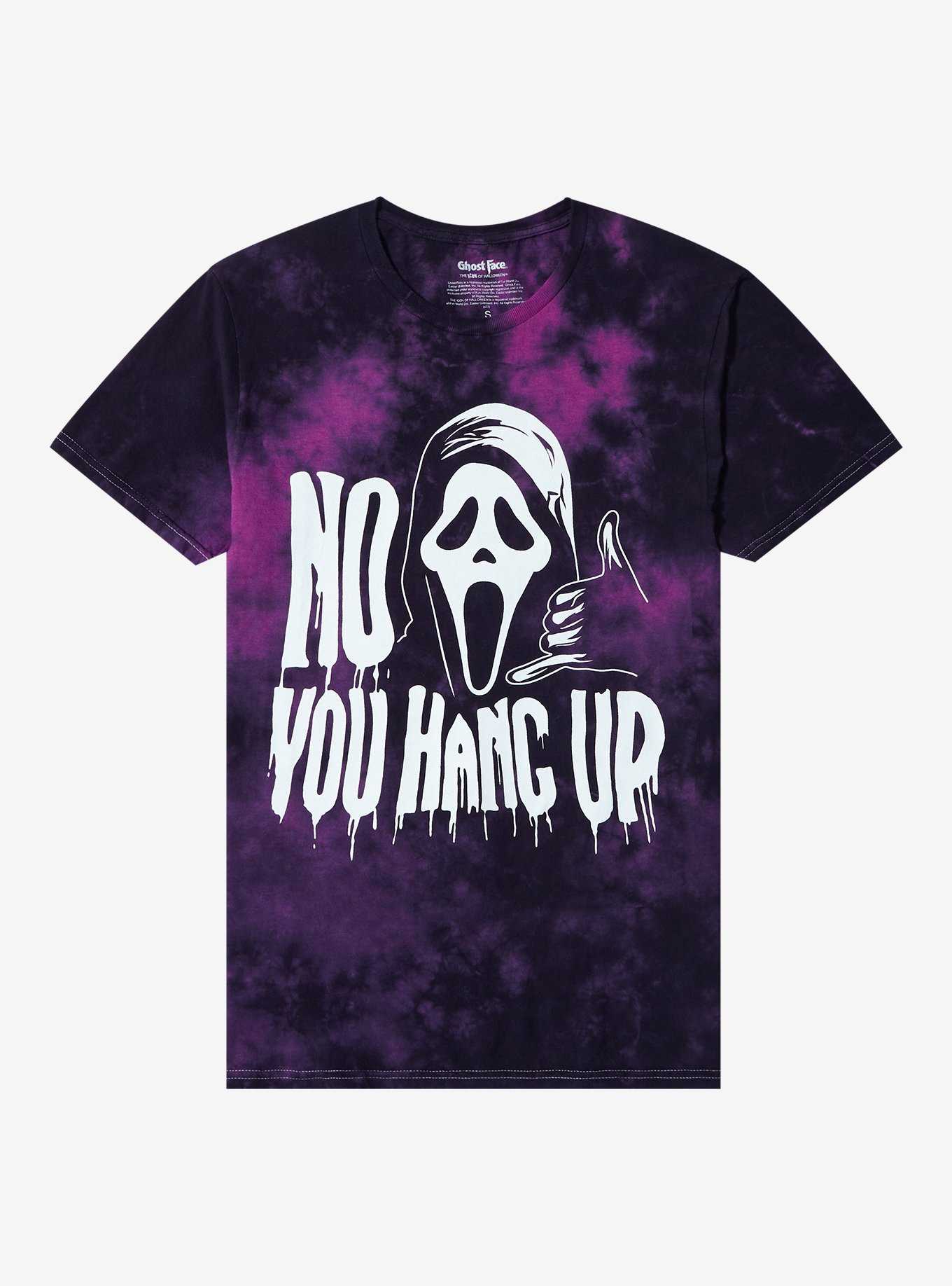 Scream Ghost Face You Hang Up Boyfriend Fit Girls T-Shirt, , hi-res