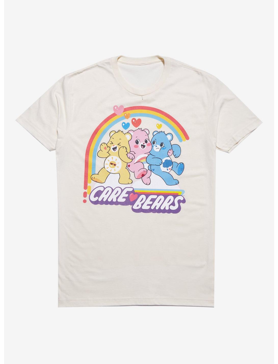 Care Bears Trio Rainbow Boyfriend Fit Girls T-Shirt, MULTI, hi-res