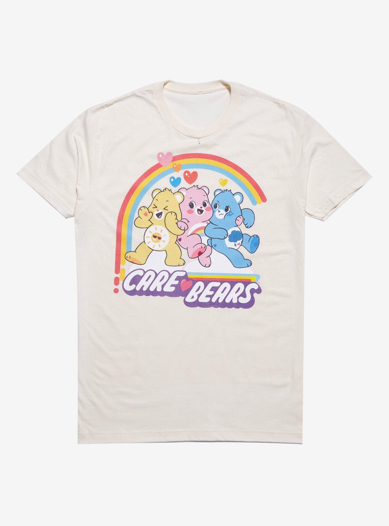 Care Bears Trio Rainbow Boyfriend Fit Girls T-Shirt, MULTI, hi-res