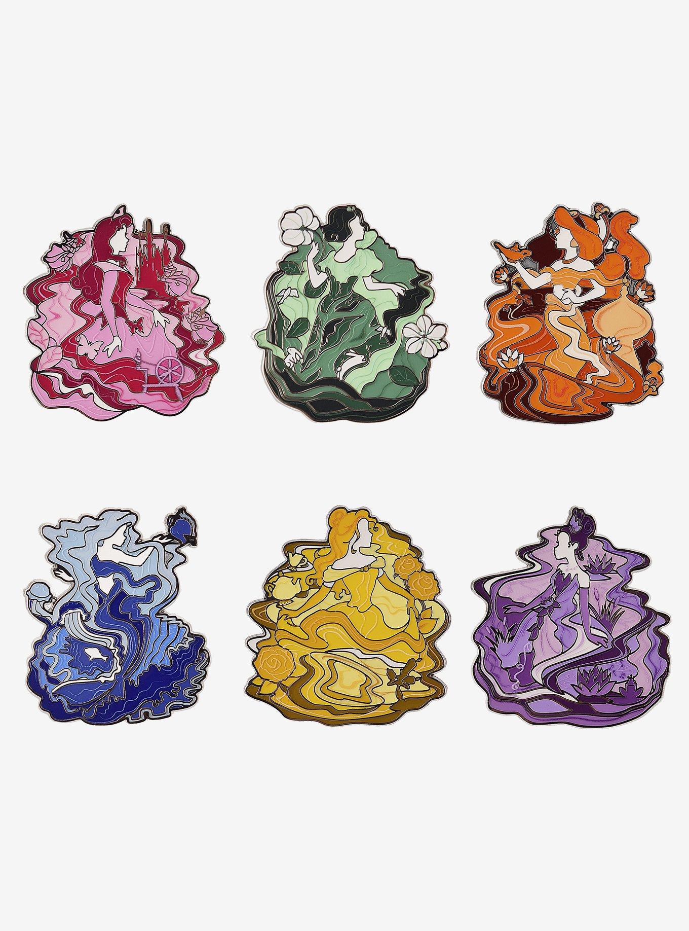 Disney Princess Monochrome Blind Box Enamel Pin — BoxLunch Exclusive, , hi-res