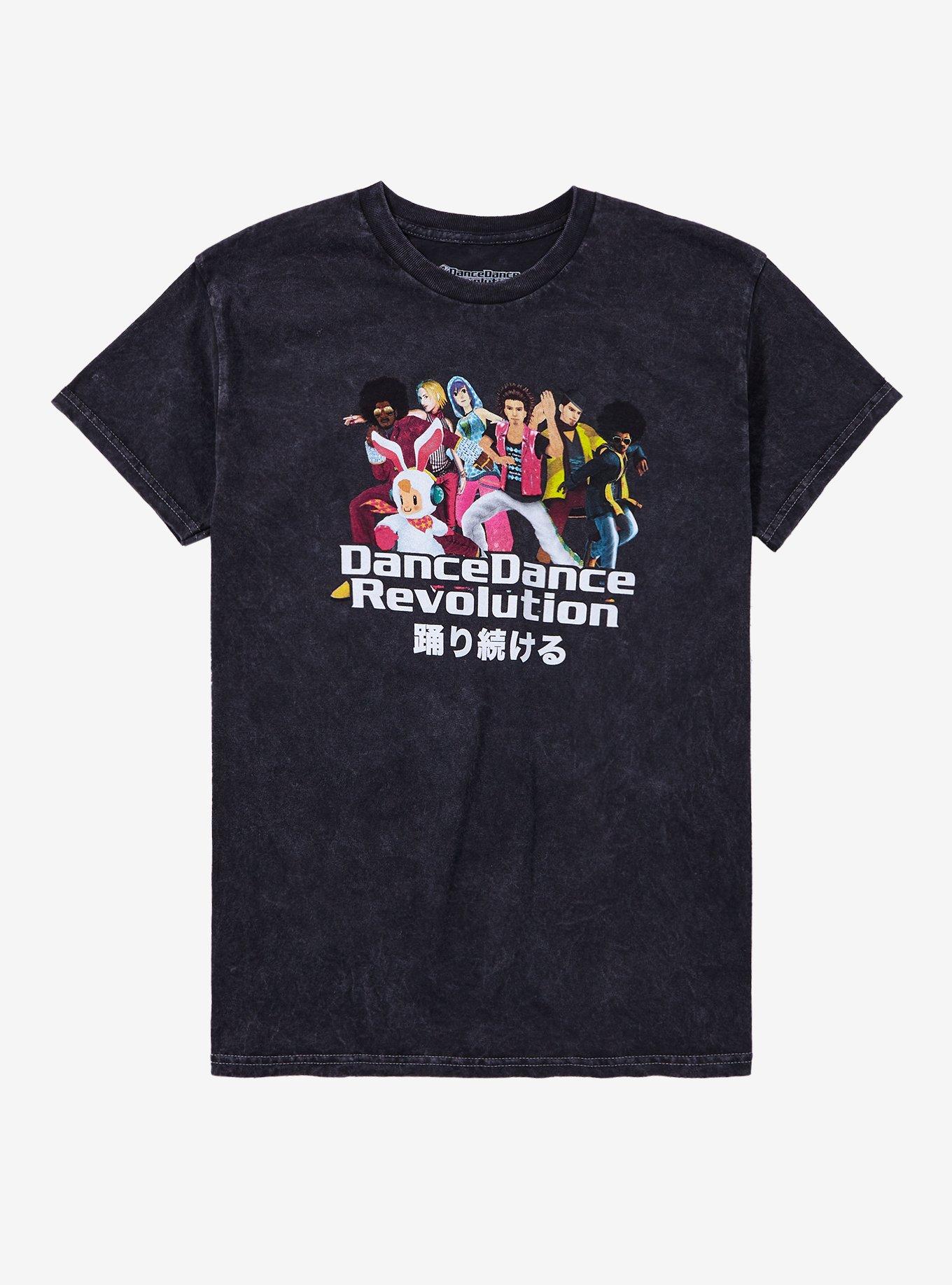 Dance Dance Revolution Dark Wash Boyfriend Fit Girls T-Shirt, MULTI, hi-res
