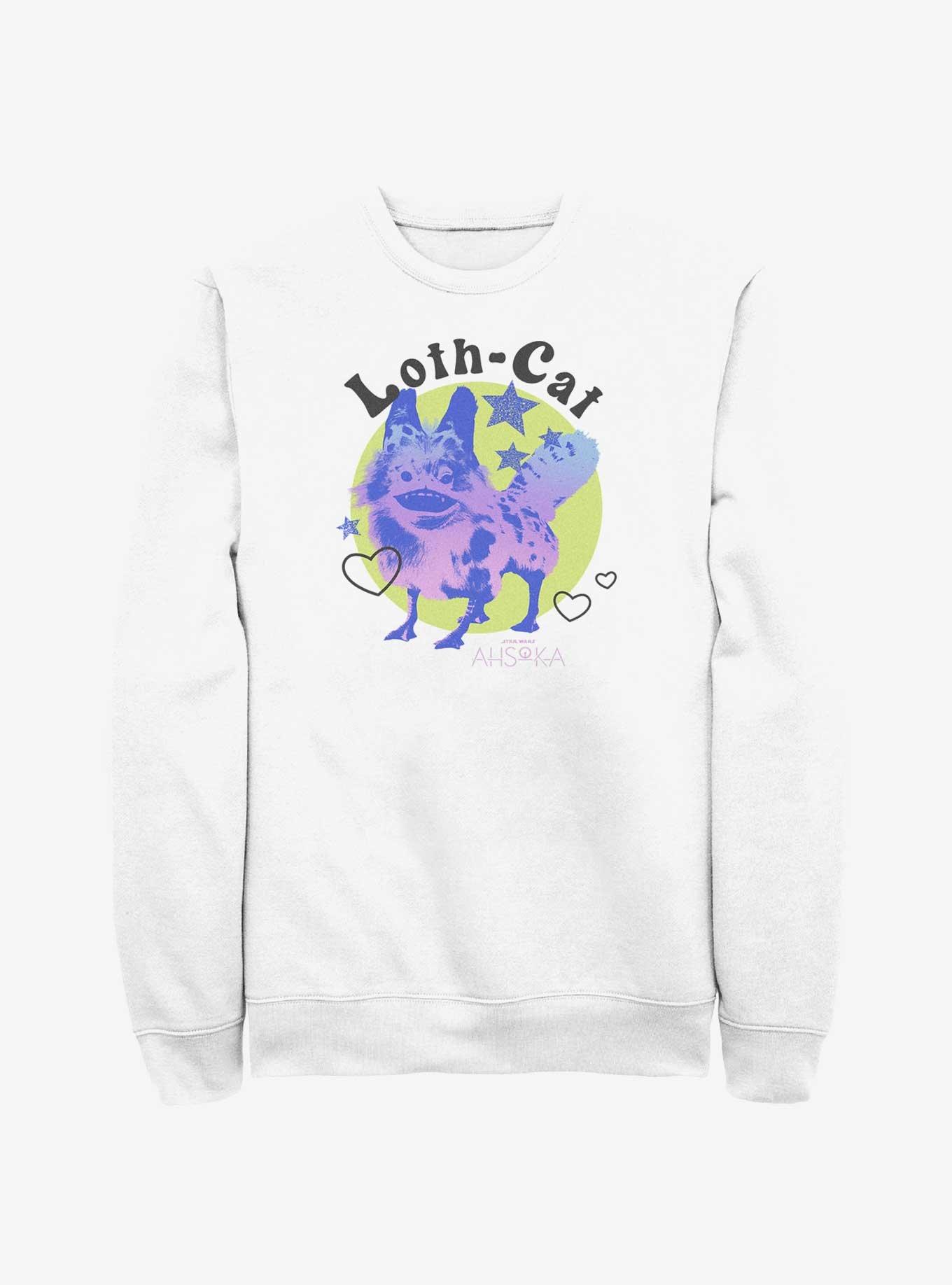 Star Wars Ahsoka Loth-Cat Cuteness Sweatshirt, WHITE, hi-res