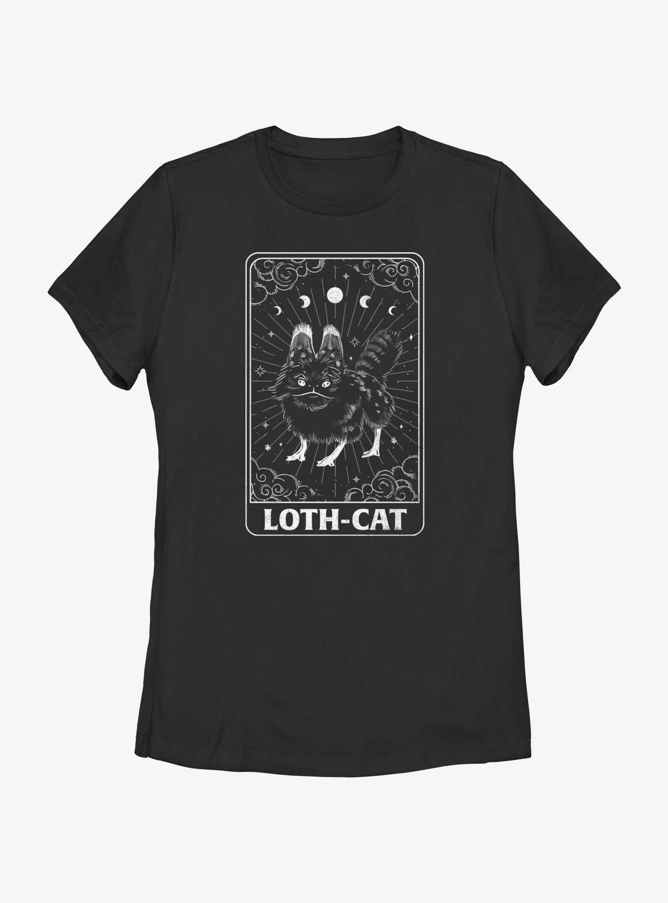 Star Wars Ahsoka Loth-Cat Tarot Card Womens T-Shirt, BLACK, hi-res