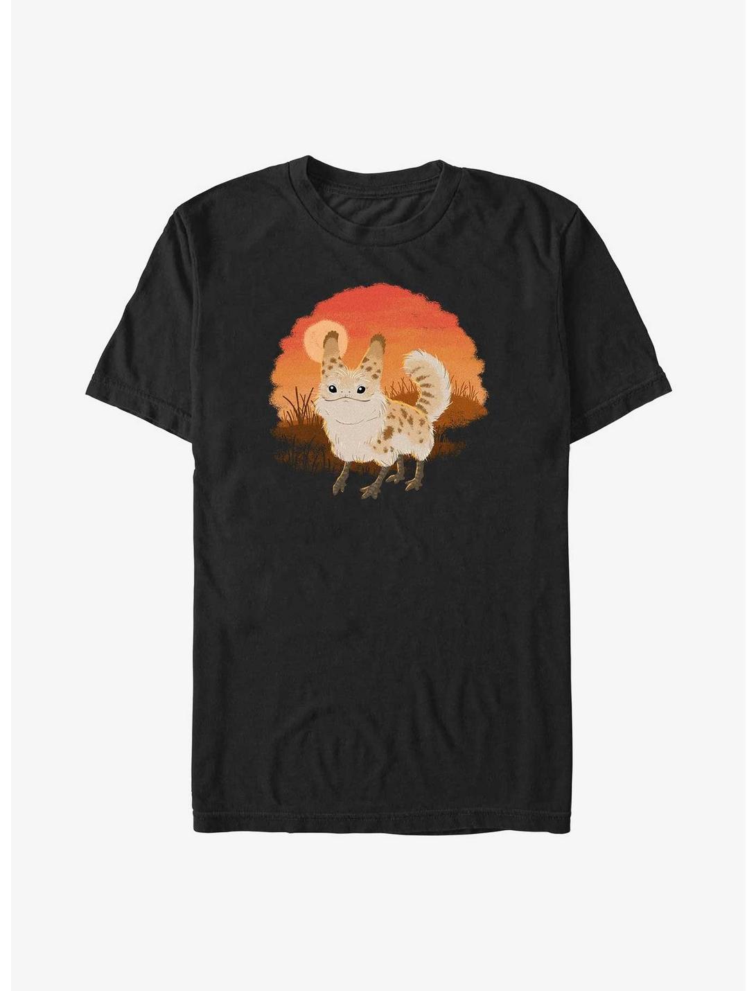 Star Wars Ahsoka Fluffy Loth-Cat Sunset T-Shirt, BLACK, hi-res