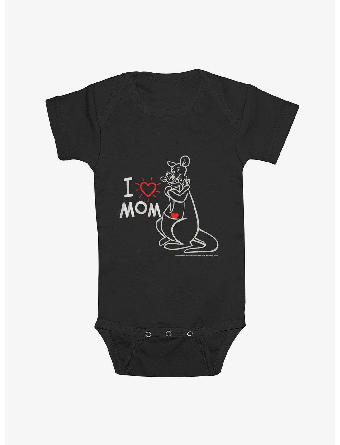 Disney Winnie The Pooh Mom N Roo Infant Bodysuit, BLACK, hi-res