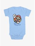 Nintendo Mario Badge Infant Bodysuit, LT BLUE, hi-res