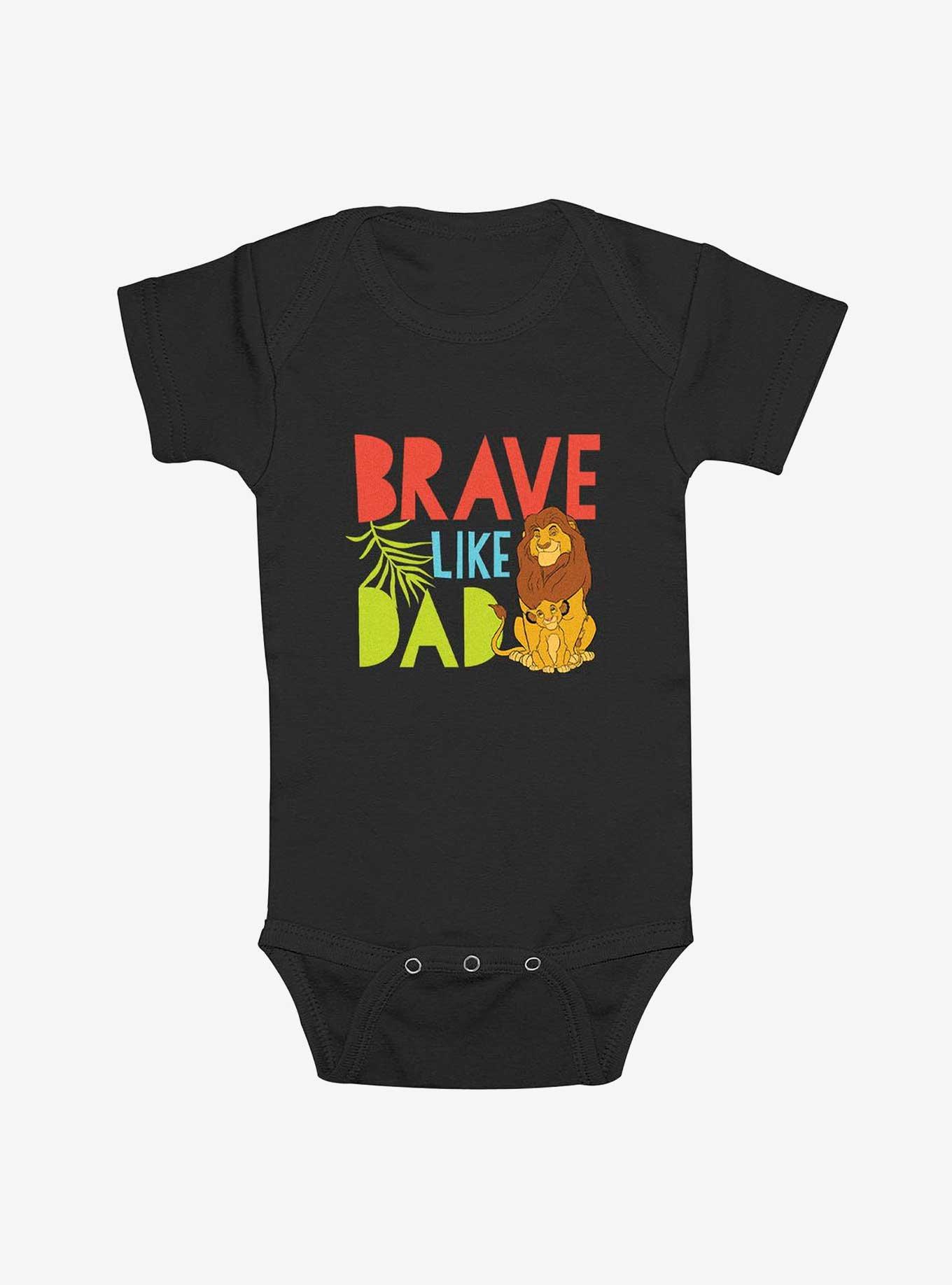 Disney The Lion King Brave Like Dad Infant Bodysuit, BLACK, hi-res