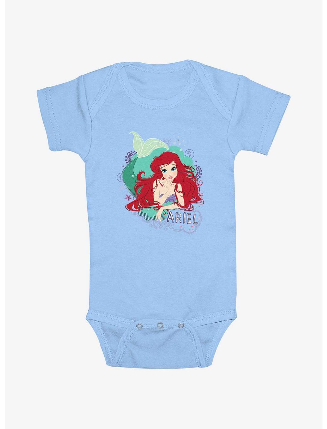 Disney The Little Mermaid Ariel Shell Infant Bodysuit, LT BLUE, hi-res