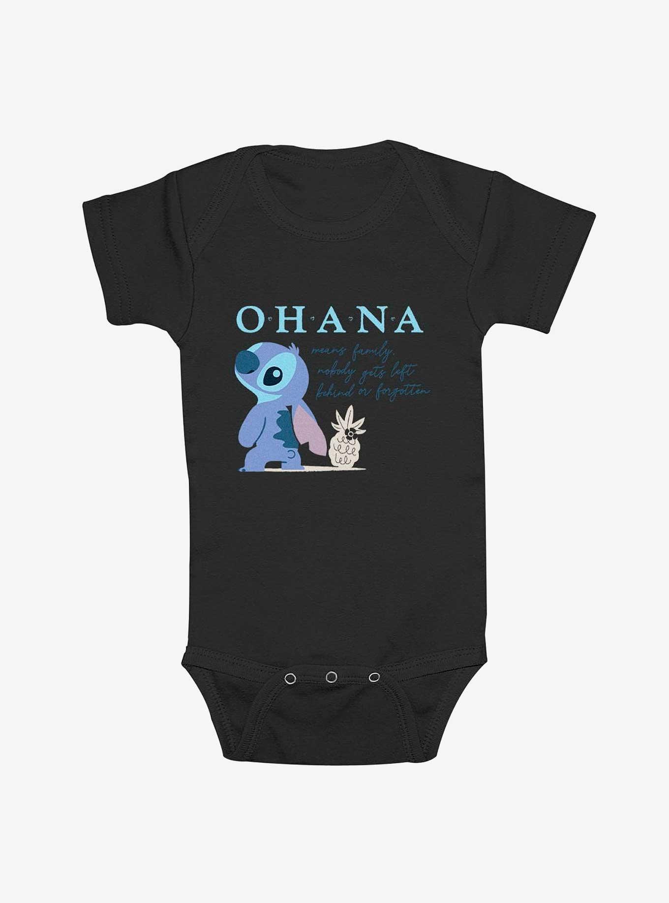 Disney Lilo & Stitch Ohana Pineapple Infant Bodysuit, BLACK, hi-res