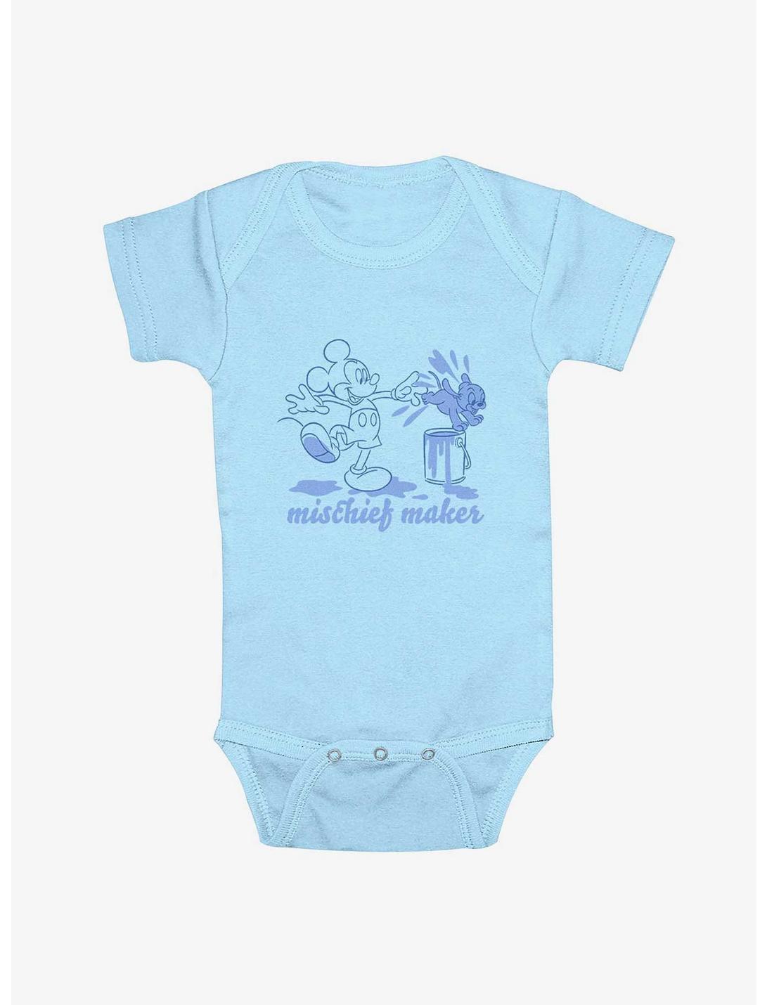 Disney Mickey Mouse Mischief Maker Infant Bodysuit, LT BLUE, hi-res