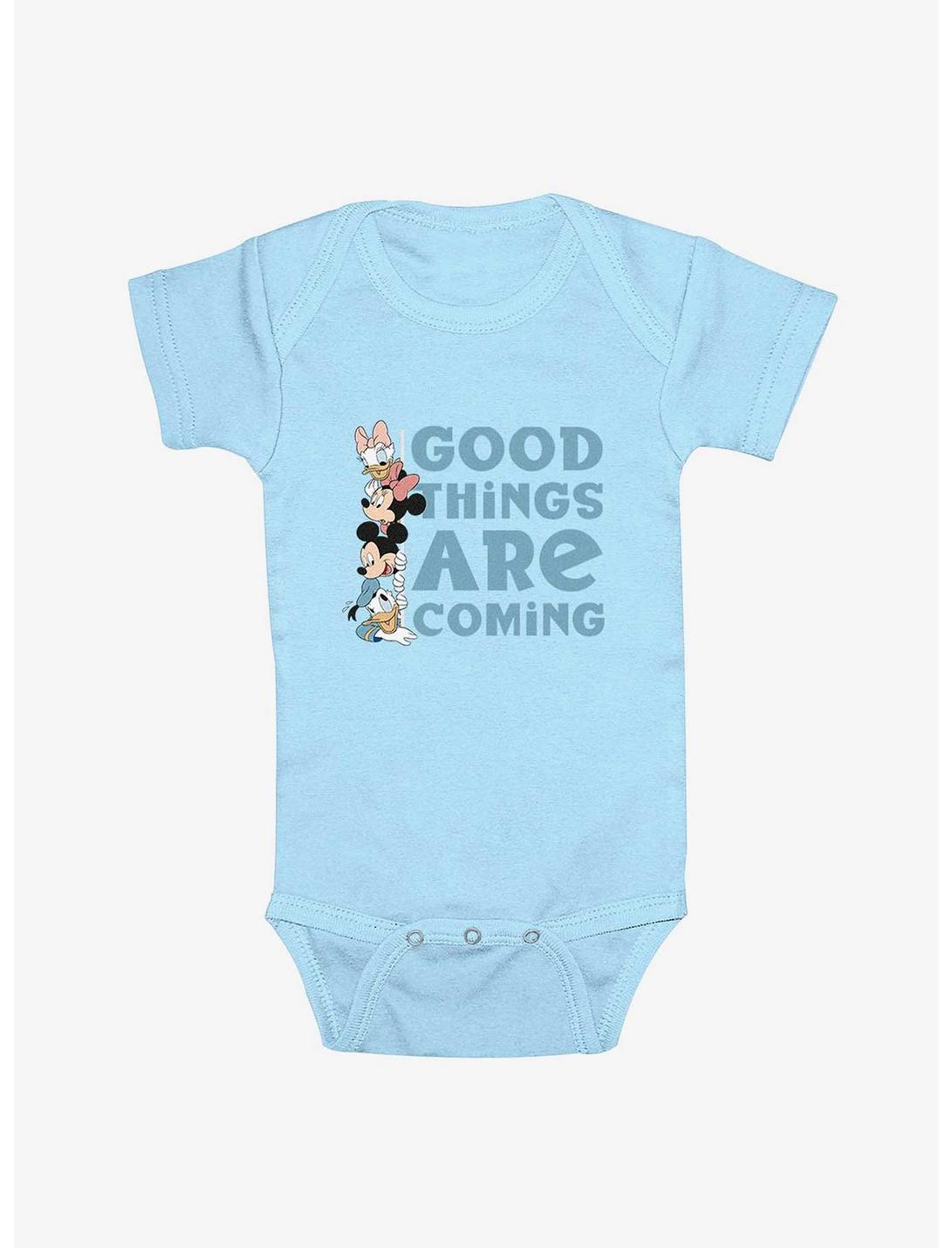 Disney Mickey Mouse Good Things Are Coming Infant Bodysuit, LT BLUE, hi-res