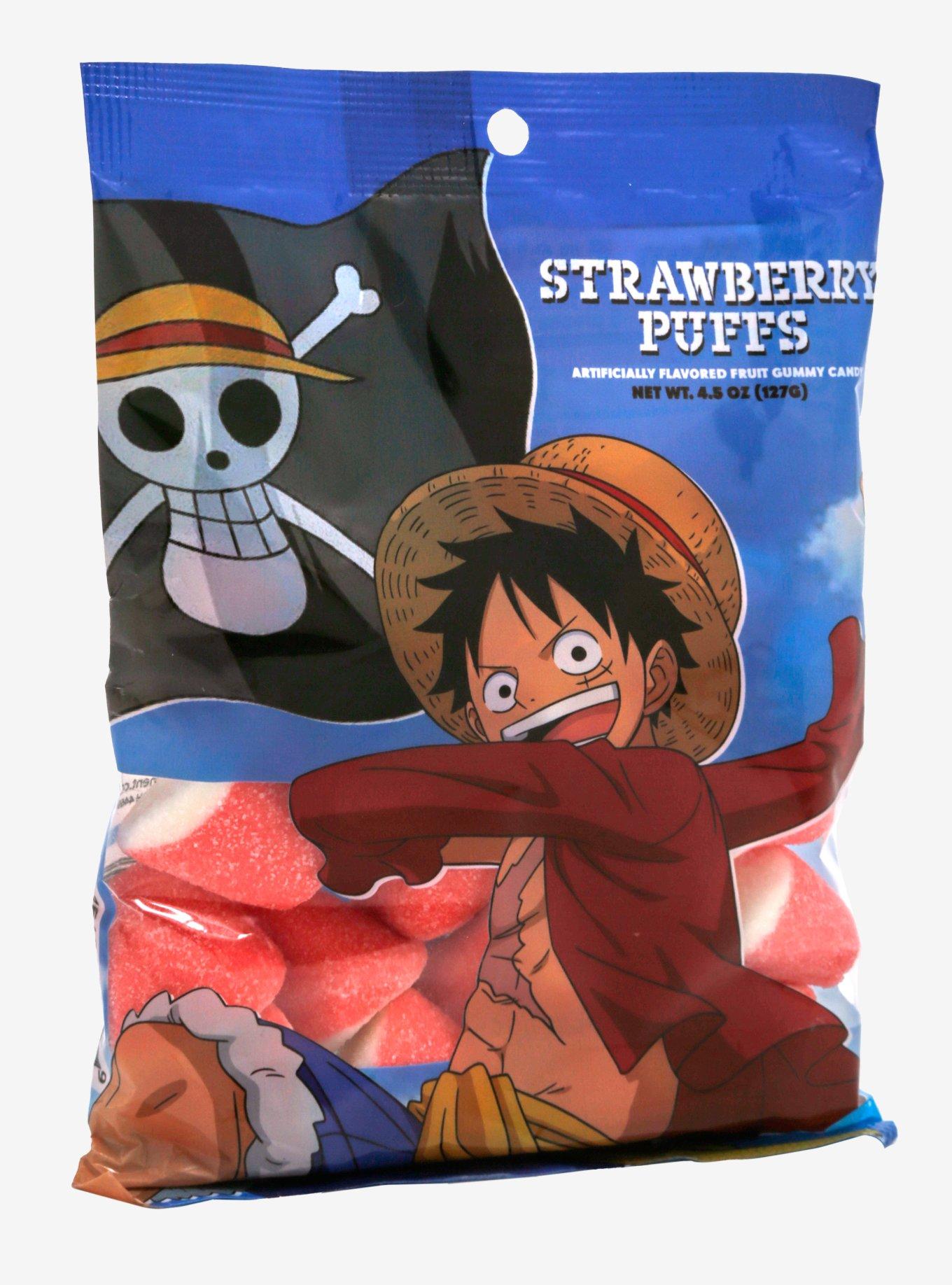 One Piece Luffy Strawberry Puffs Gummy Candy, , hi-res