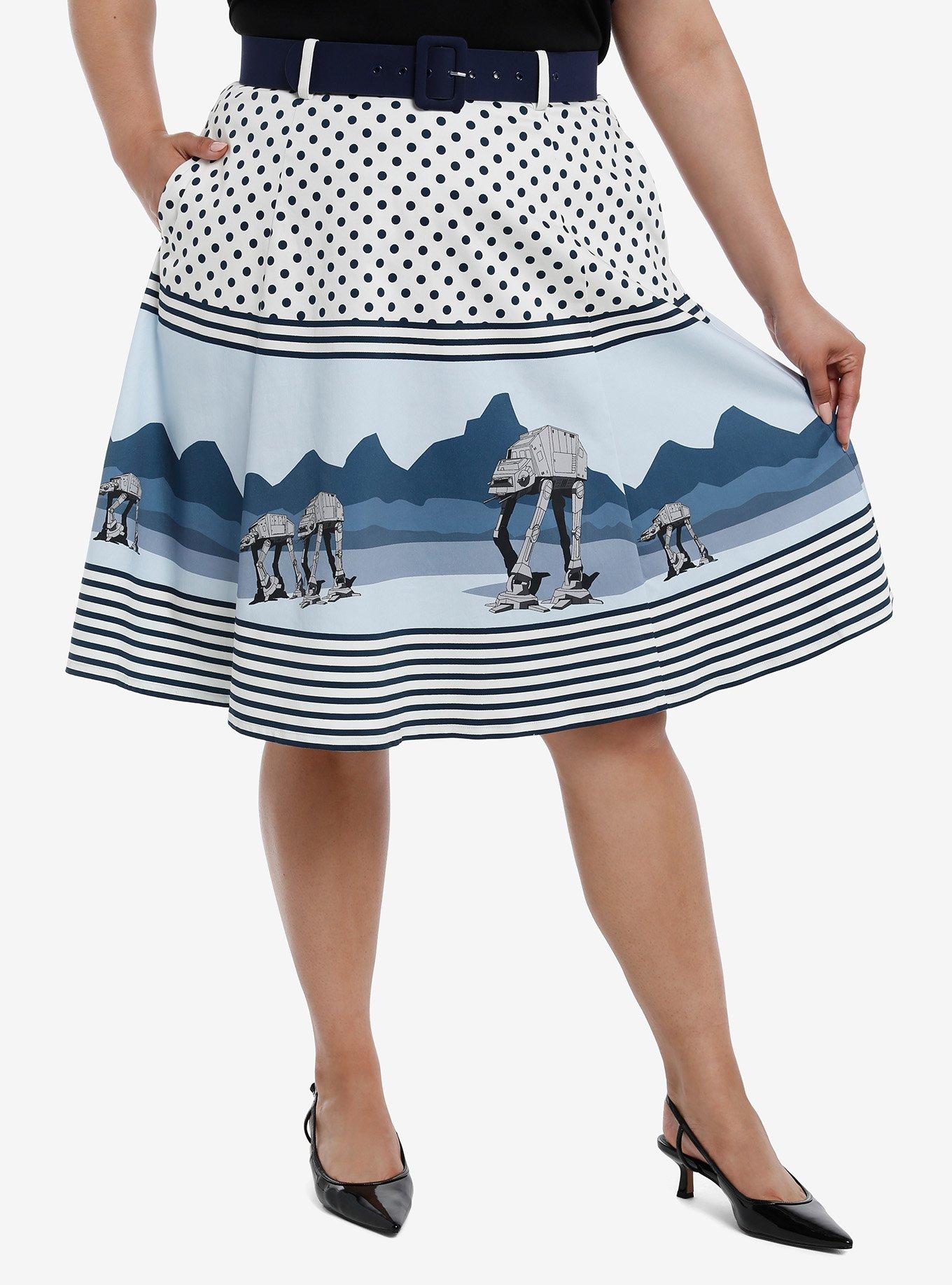 Her Universe Star Wars AT-AT Retro Skirt Plus Size Her Universe Exclusive, MULTI, hi-res