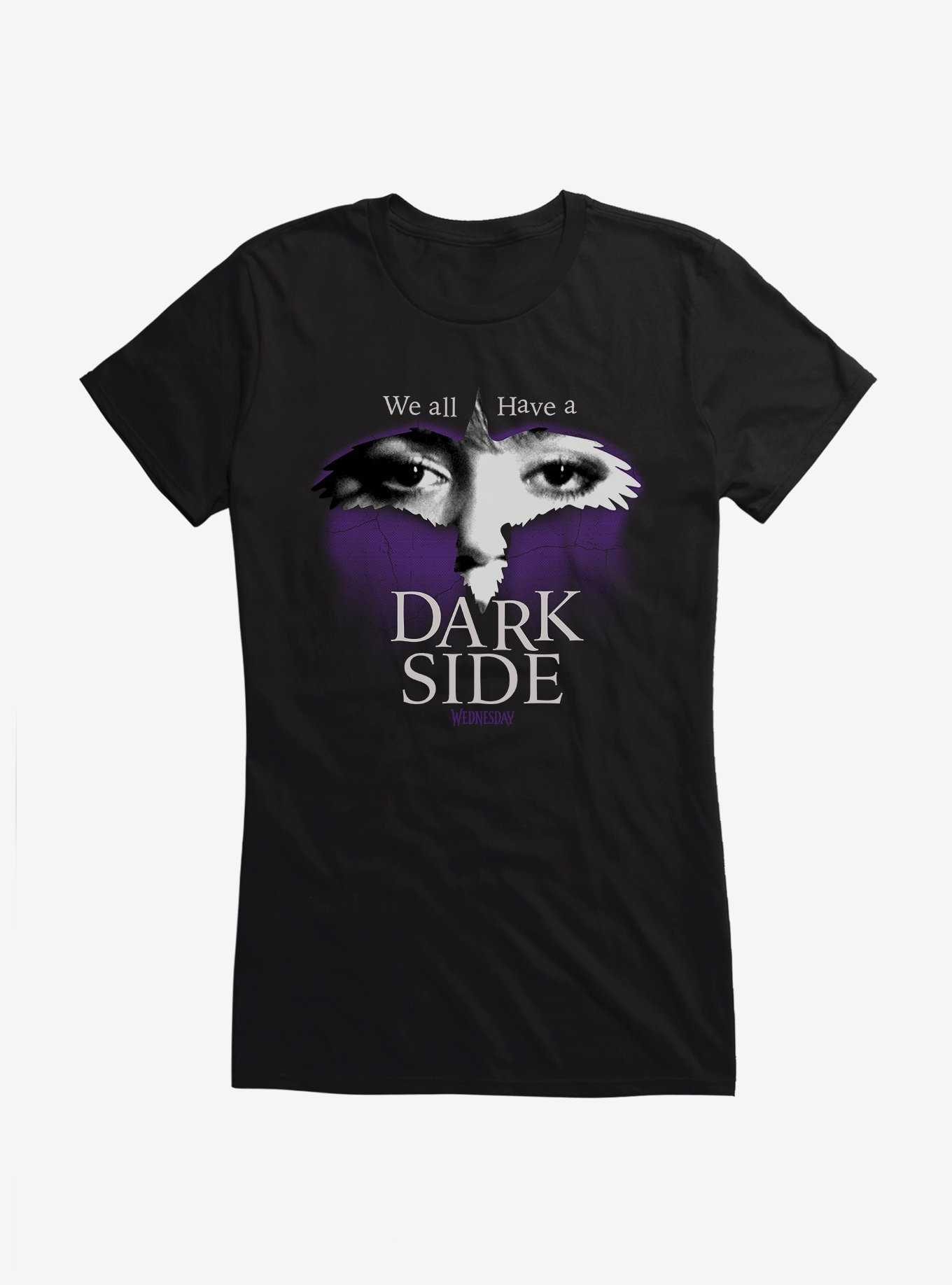 Wednesday We All Have A Dark Side Girls T-Shirt, , hi-res