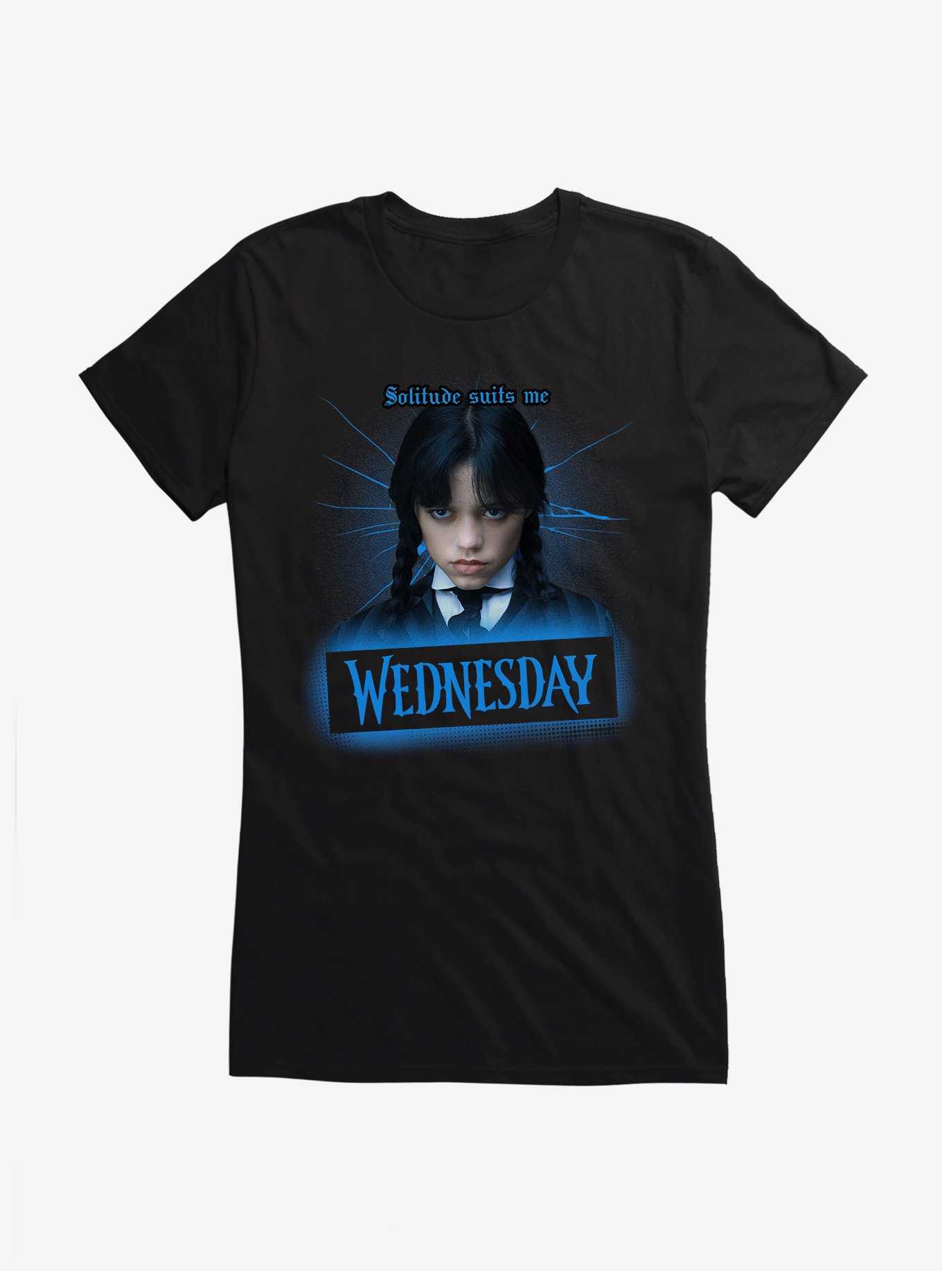 Wednesday Solitude Suits Me Girls T-Shirt, , hi-res