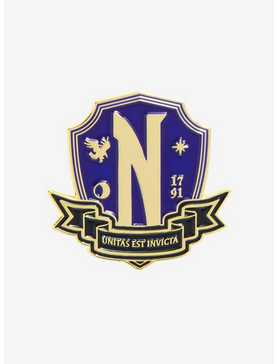 Wednesday Nevermore Academy Enamel Pin, , hi-res